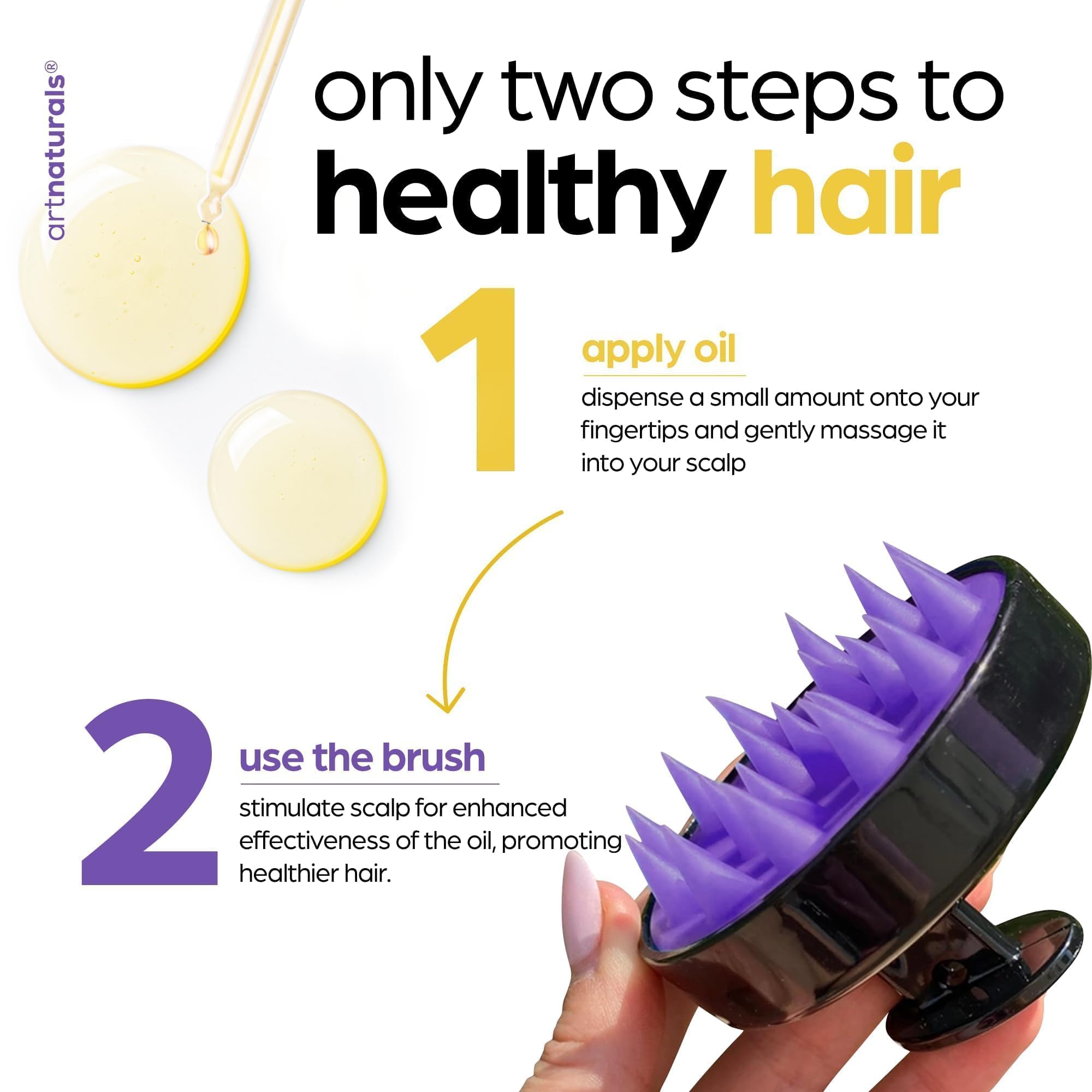 ArtNaturals Rosemary Oil for Hair Growth & Castor Oil Set, Women Men - Artnaturals Official Product View 8