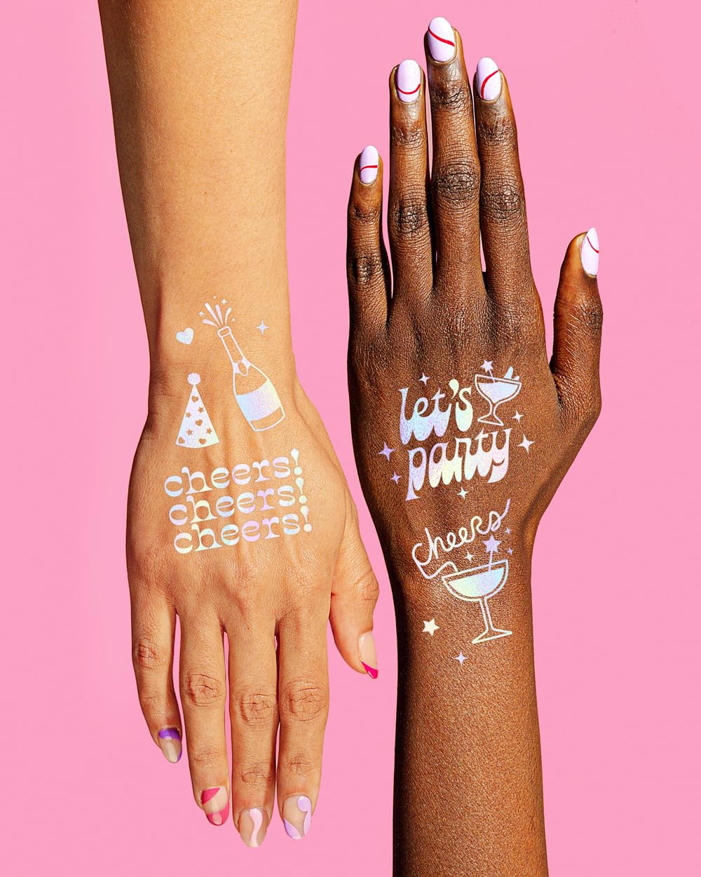 xo Fetti Cheers Party Temporary Tattoos - xo, Fetti Official Imagery - 5