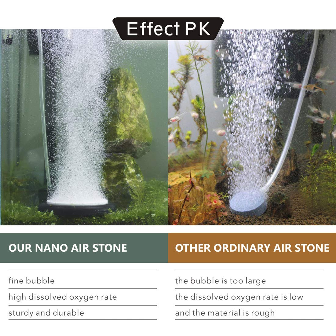 hygger Aquarium Air Stone Bubble Stone Fish Tank Oxygen - hygger Official Imagery - 6