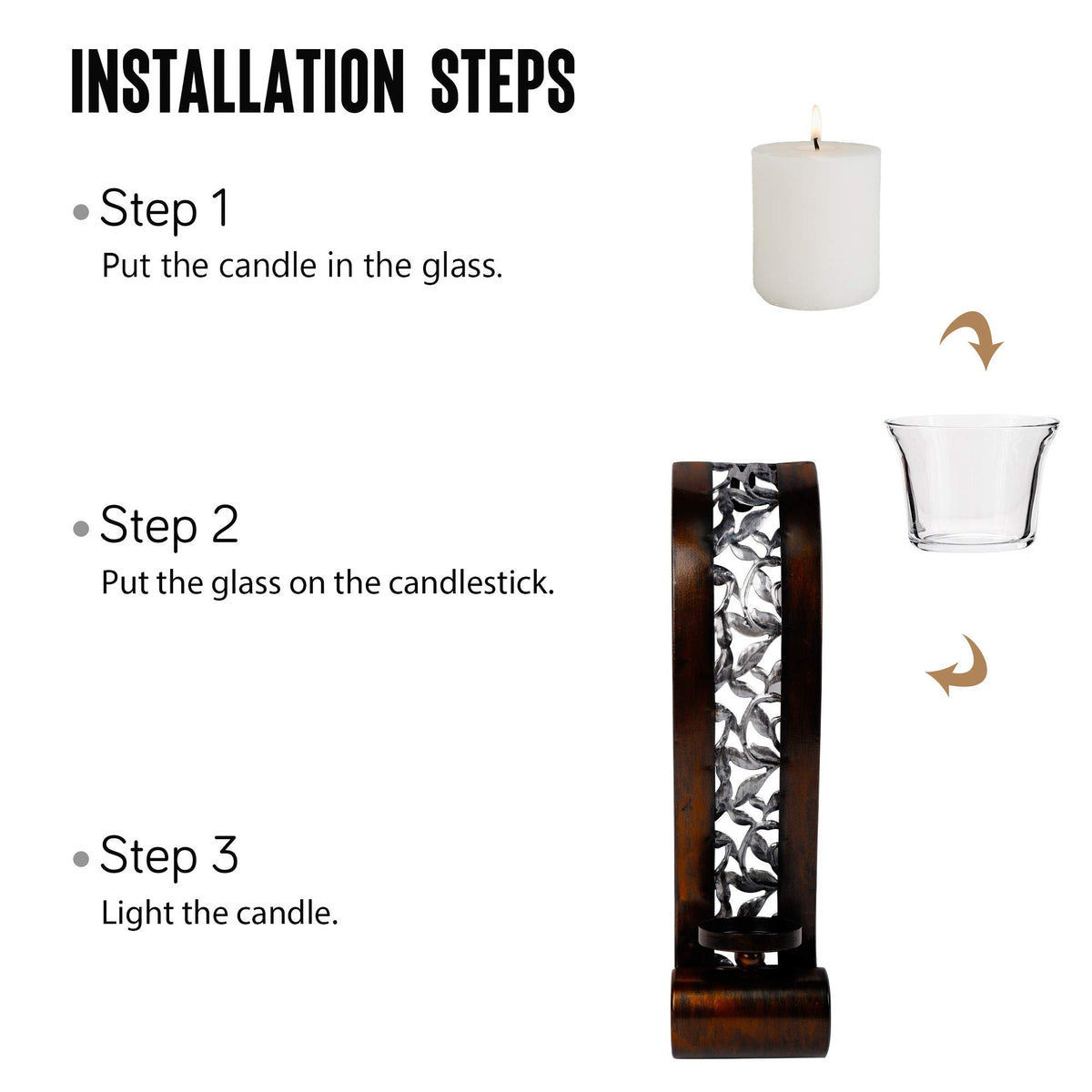 Shelving Solution Wall Sconce 14 4 x 3 5 Inch with Tea Light - Shelving Solution Official Imagery - 7