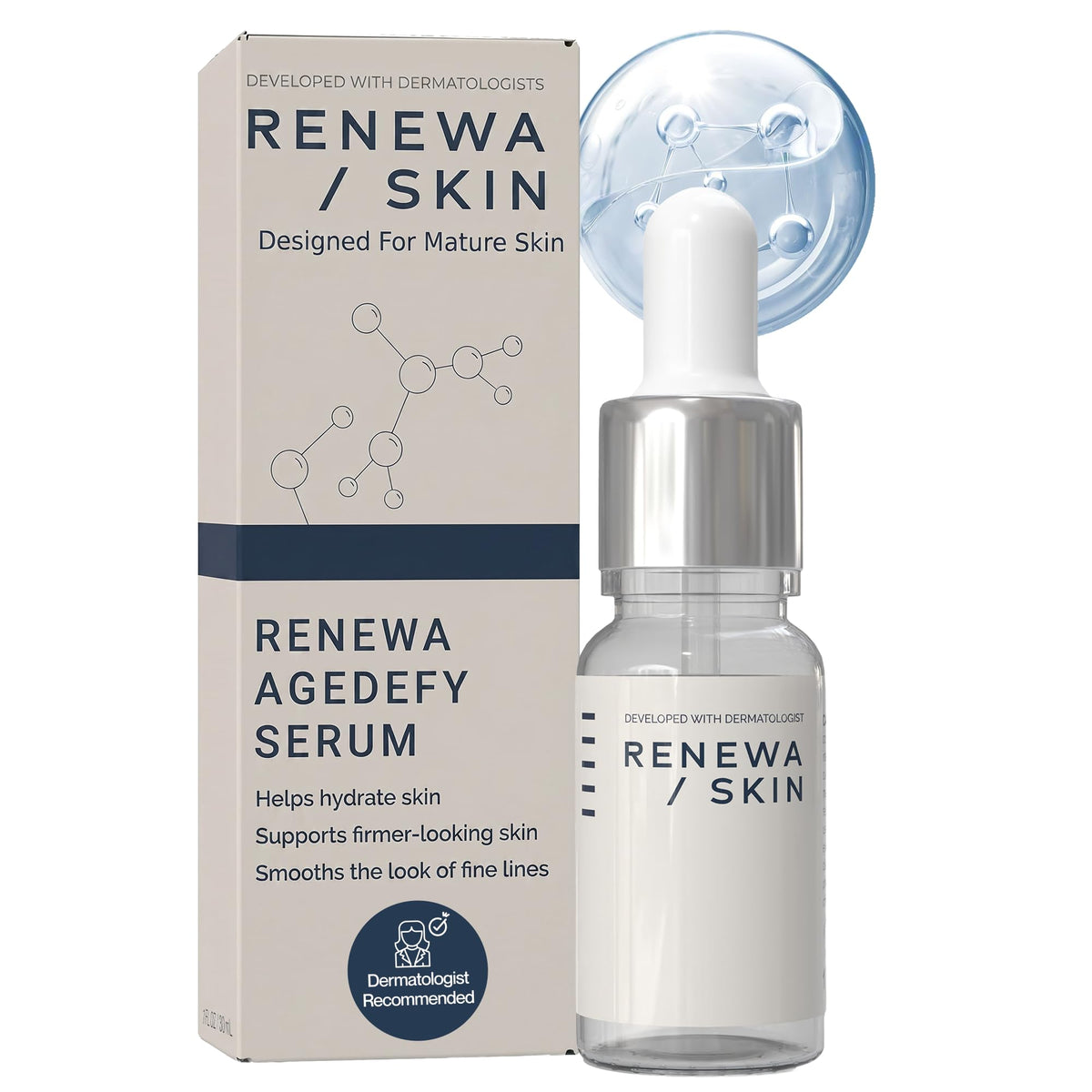 RenewaSkin AgeDefy Niacinamide 5 Serum Lightweight Hydrating - Renewa Skin Official Imagery - 2