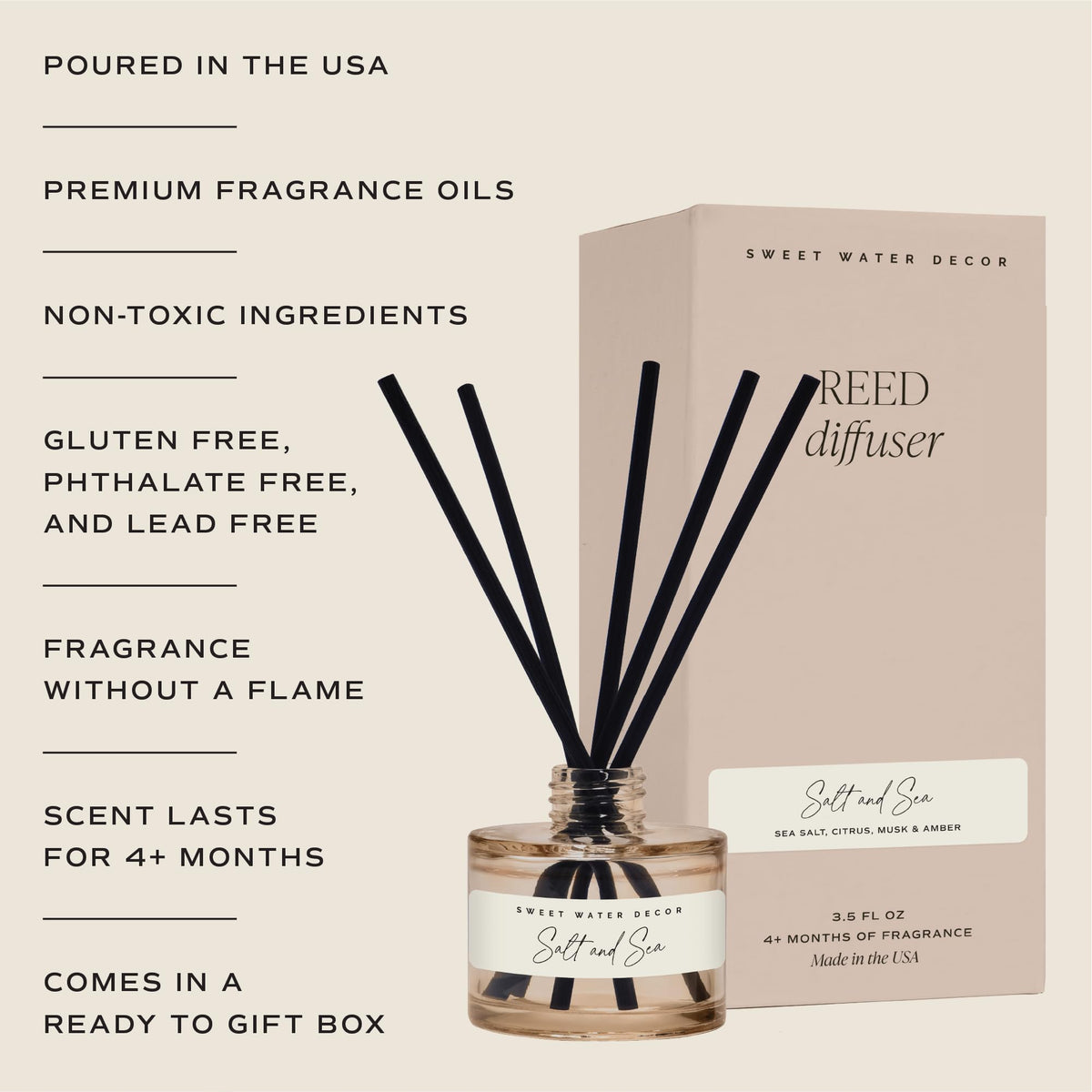 Sweet Water Decor Salt and Sea Reed Diffuser - Sweet Water Decor Official Imagery - 4