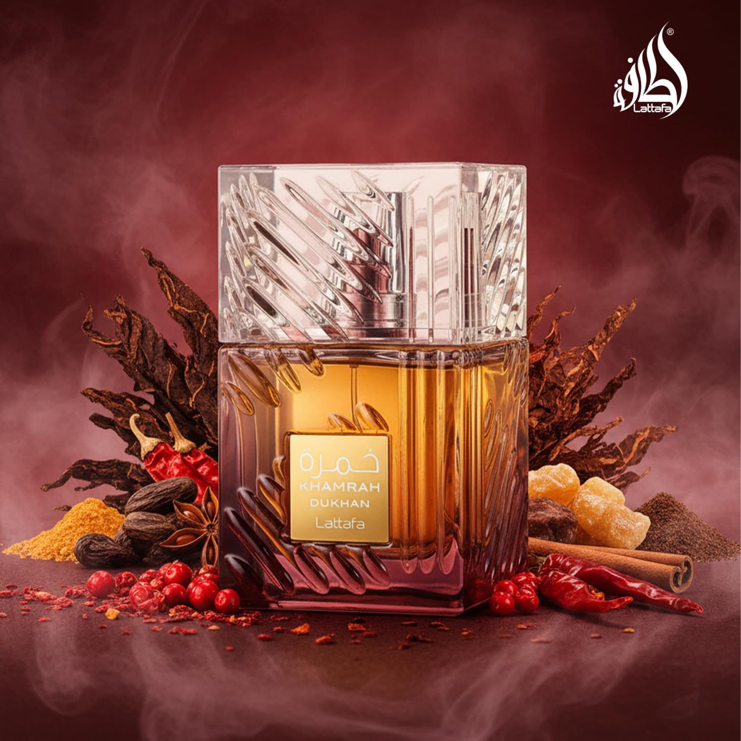 Lattafa Khamrah Dukhan for Unisex Eau de Parfum Spray 3 4 - Lattafa Official Imagery - 6