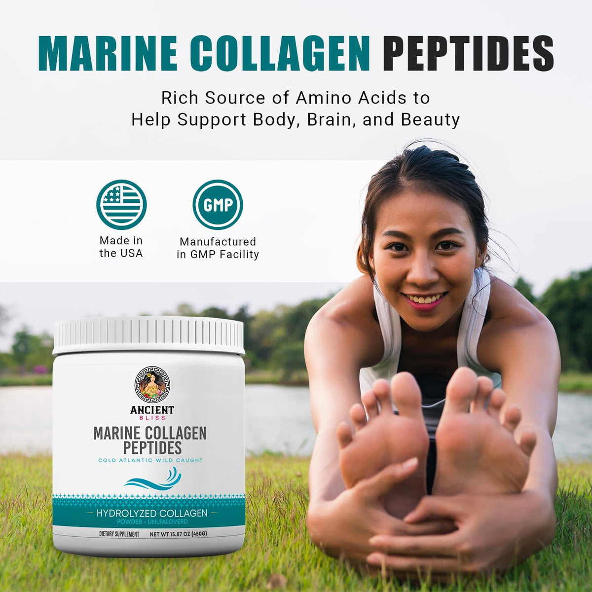 Ancient Bliss Wild Caught Marine Fish Collagen Peptides - Ancient Bliss Official Imagery - 8