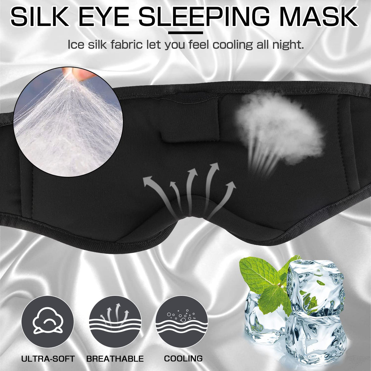 Sleep Headphones Sleep Mask with Bluetooth Headphones LC - LC-dolida Official Imagery - 3