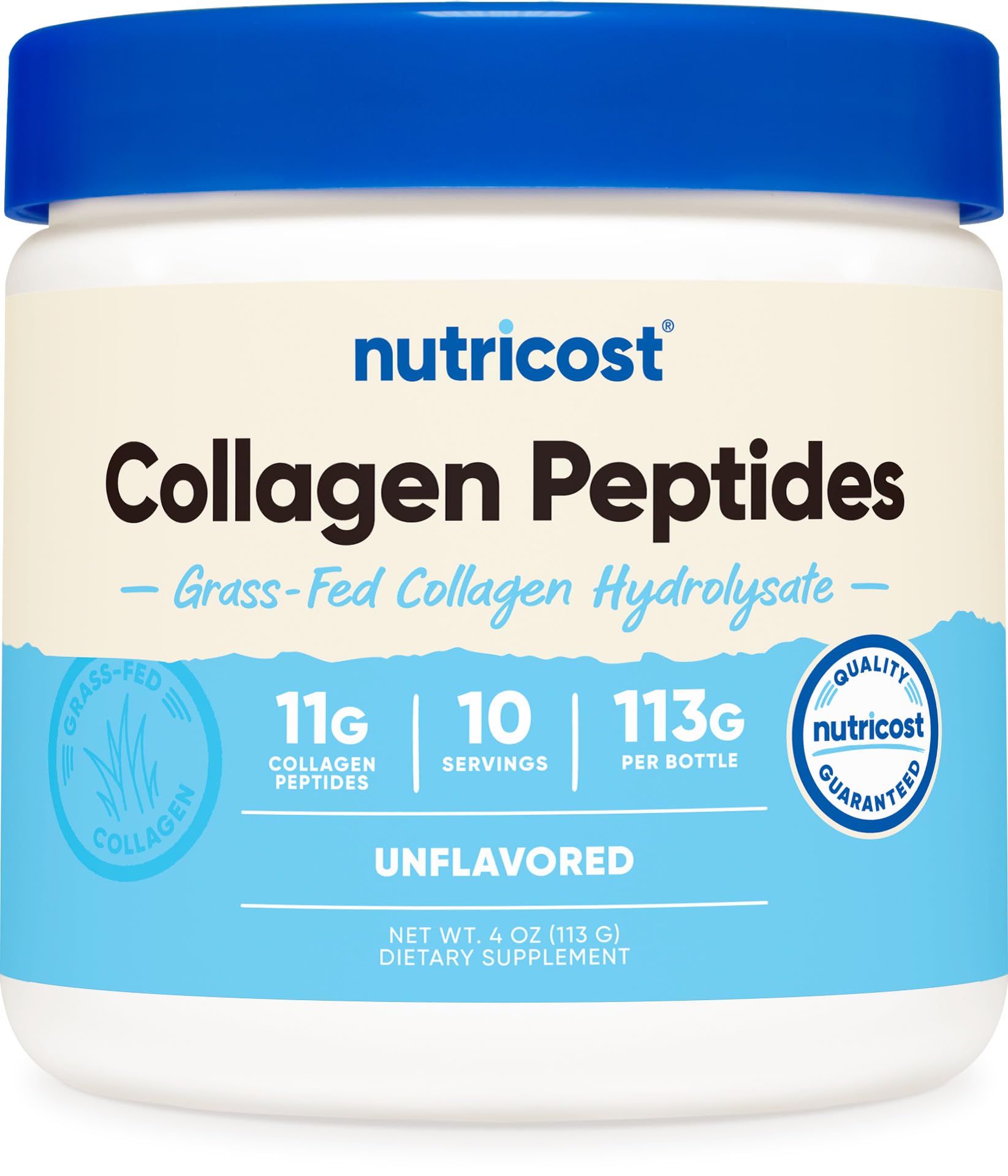 Nutricost Collagen Peptides Powder 1LB Grass Fed Bovine - Nutricost Official Imagery - 6