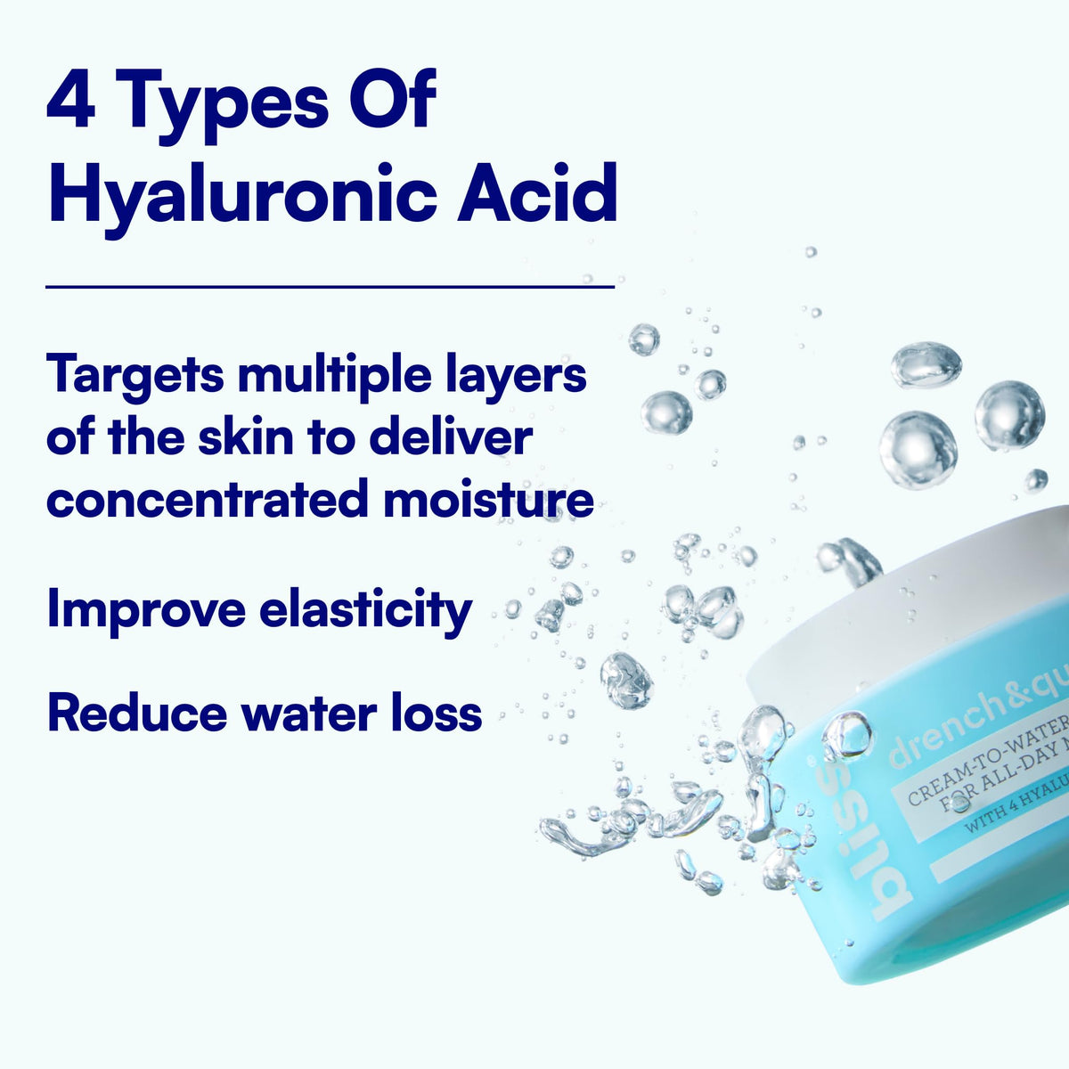 Bliss Drench Quench Hyaluronic Acid Face Moisturizer - Bliss Official Imagery - 4
