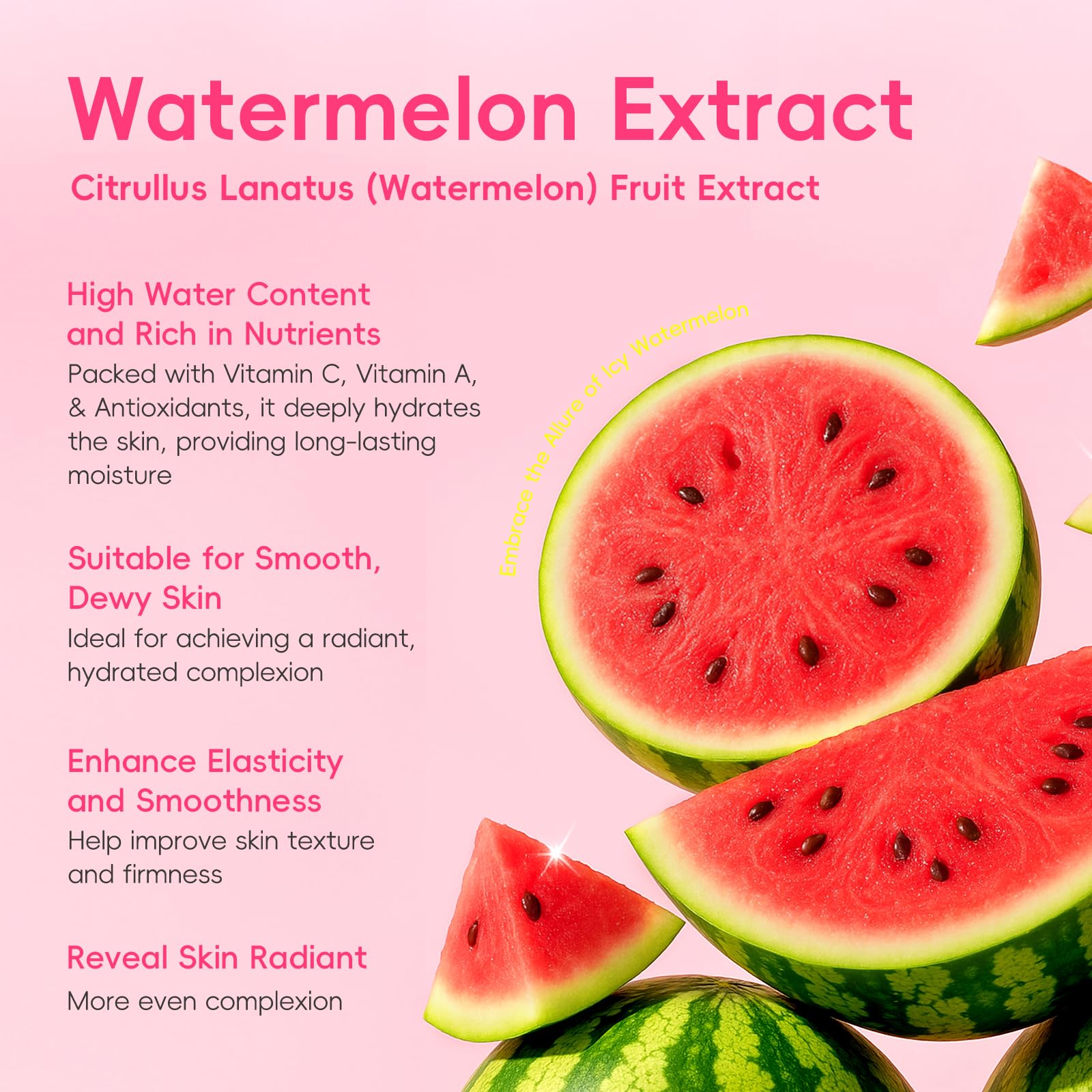 Watermelon &amp; Niacinamide Skincare Set for Women Teens Girls, - QUIYUM
