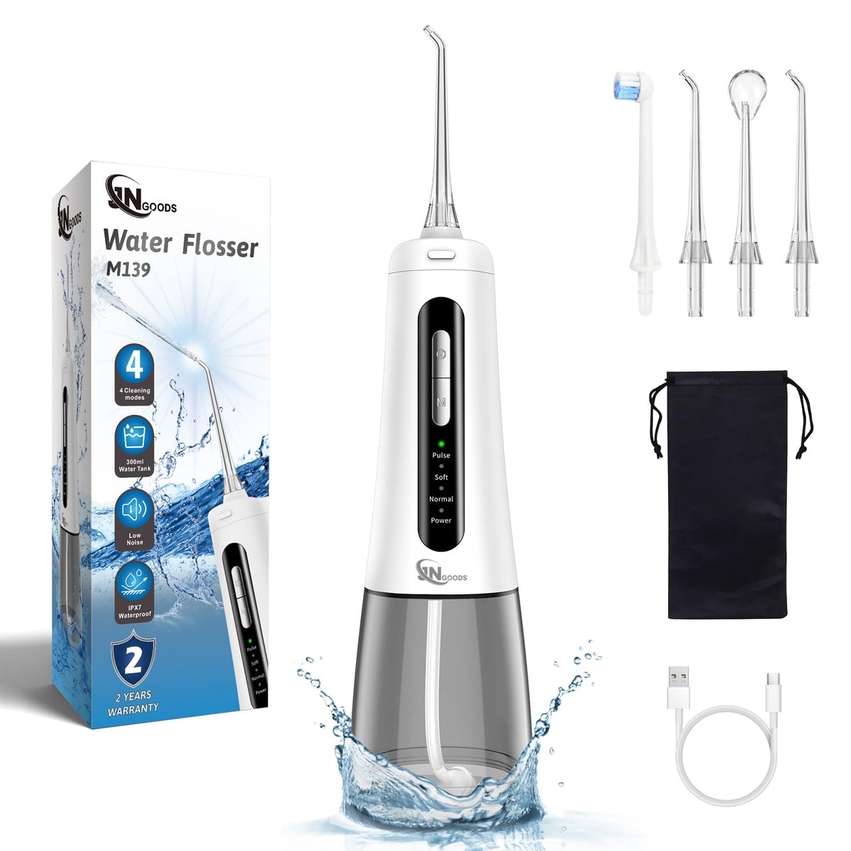 JNGOODS Cordless Water Dental Flosser Oral irrigator JNGOODS - JNGOODS Official Imagery - 1