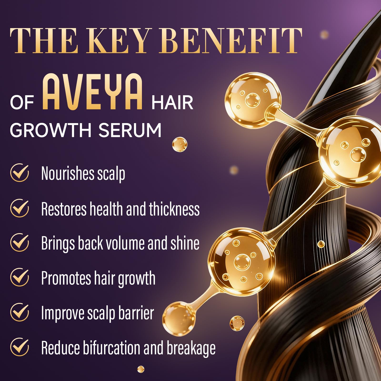 AVEYA Hair Growth Spray, infused with Rosemary Oil,rice water,Batana Oil&Biotin - AVEYA Official Product View 3