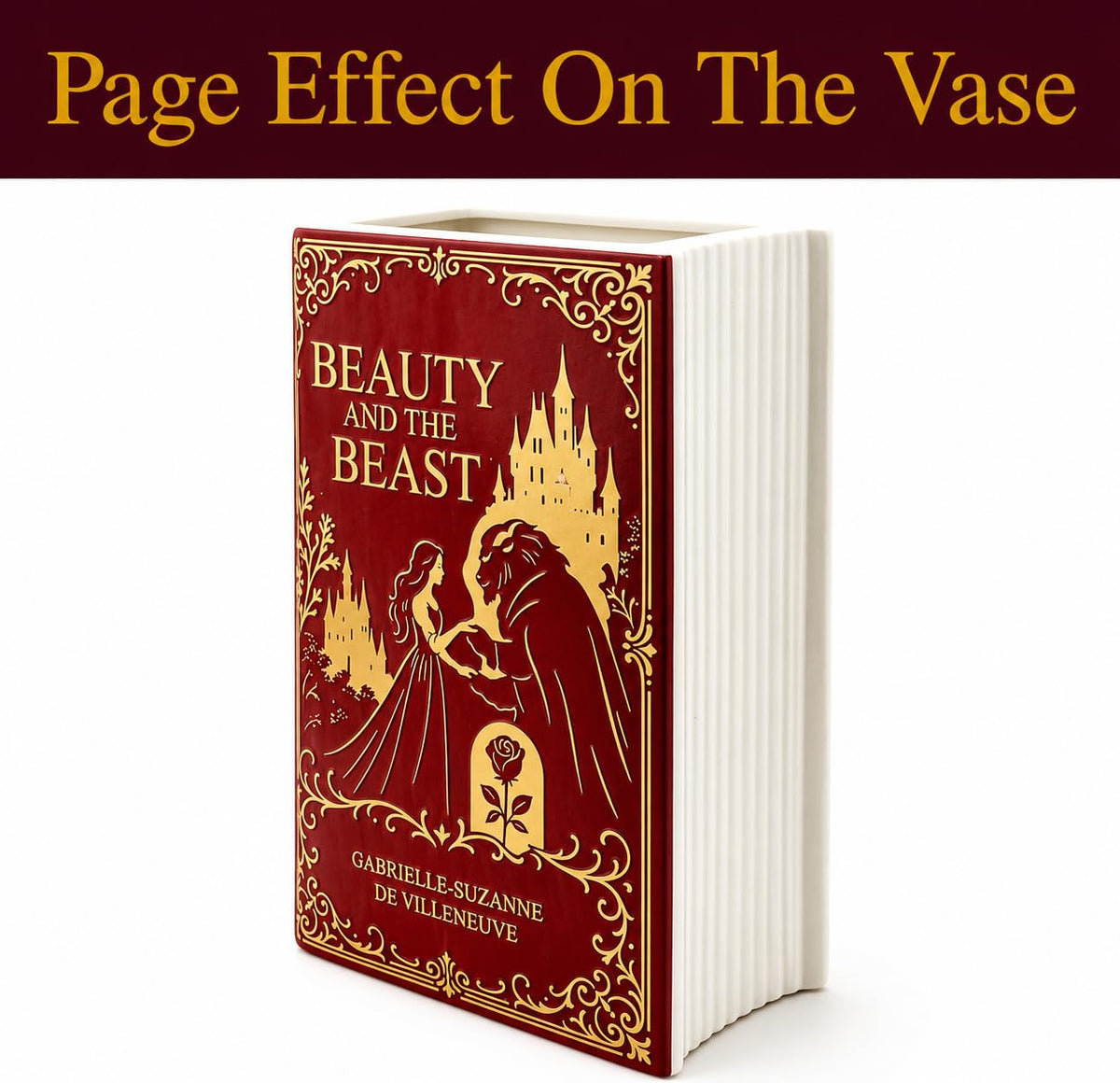 Beauty and the Beast Inspired Book Shaped Ceramic Vase - ASVP Shop Official Imagery - 4