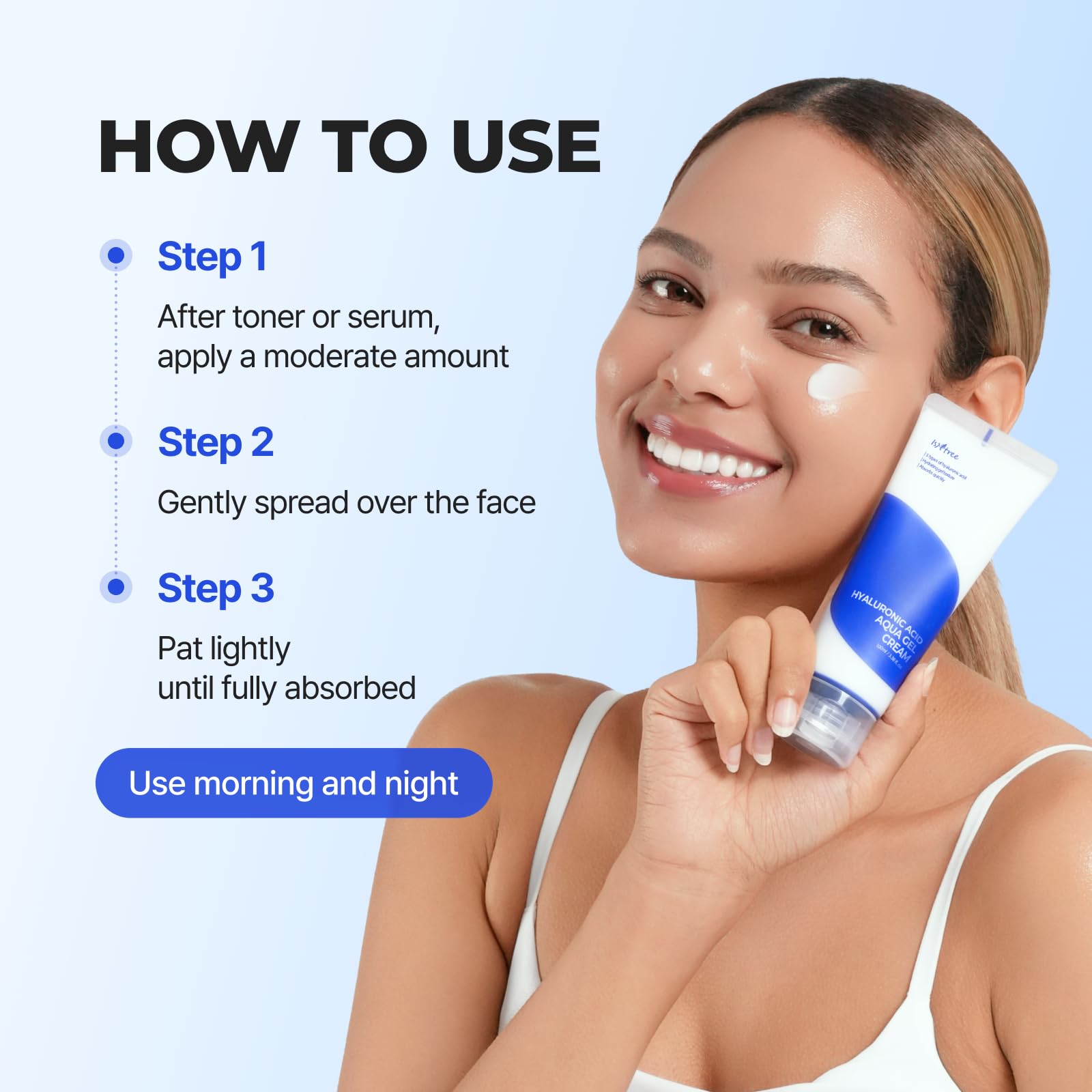 IsNtree Hyaluronic Acid Aqua Gel Cream - Lightweight Gel Moisturizer with Hyalu - IsNtree Official Product View 9