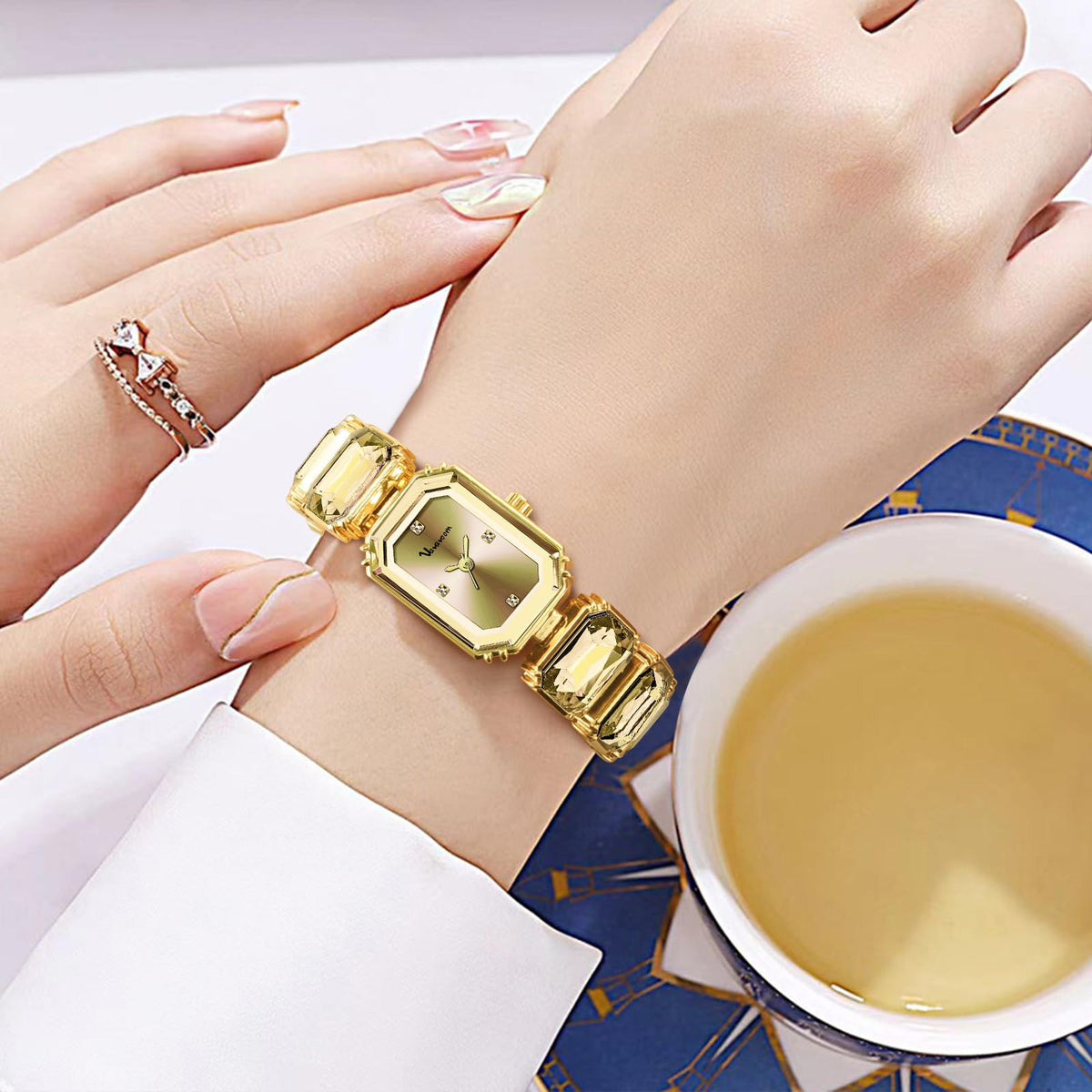 Gosasa Luxury Women s Crystal Bracelet Watch Elegant - Gosasa Official Imagery - 3