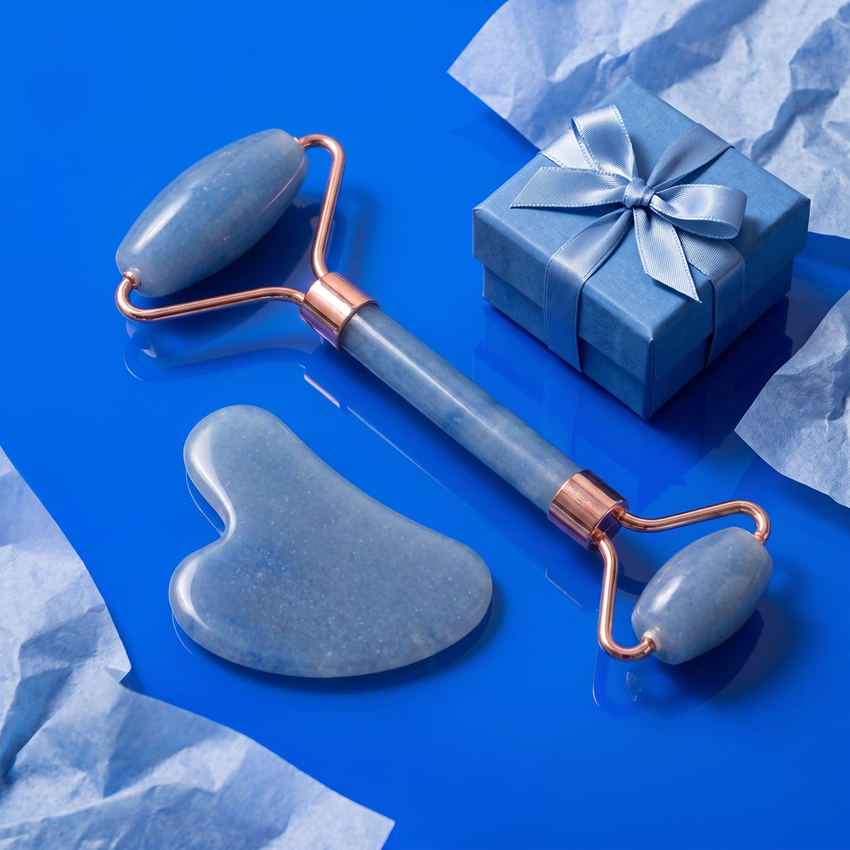 BAIMEI IcyMe Gua Sha Jade Face Roller Set Facial Beauty Skin - BAIMEI Official Imagery - 3