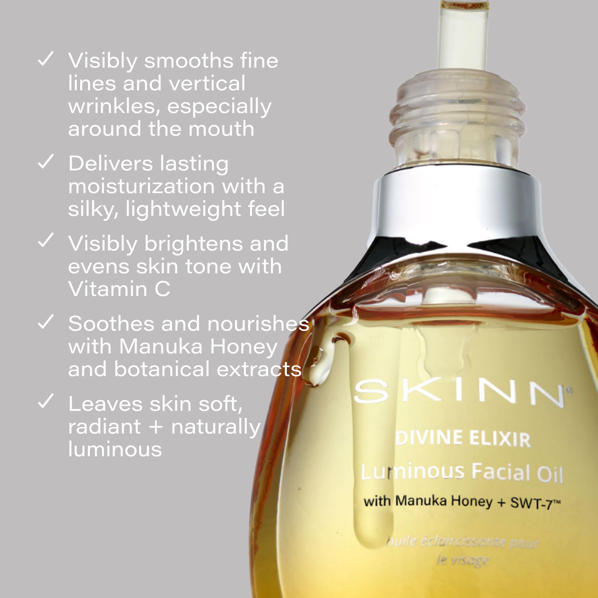 SKINN Anti Aging Luminous Face Oil - SKINN Official Product Imagery - 4