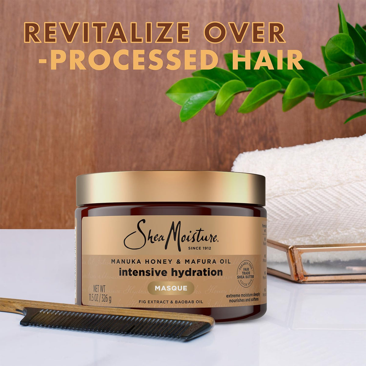 Shea Moisture Hair Mask Manuka Honey Mafura Oil Intensive - Shea Moisture Official Imagery - 4