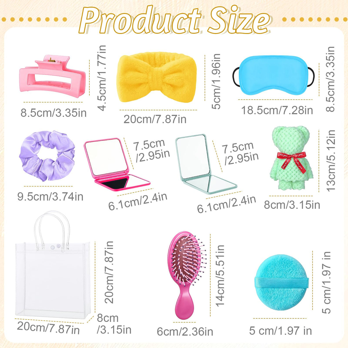 54 Pcs Spa Sleepover Party Supplies Include Bow Headband Eye - Suncalla Official Imagery - 3