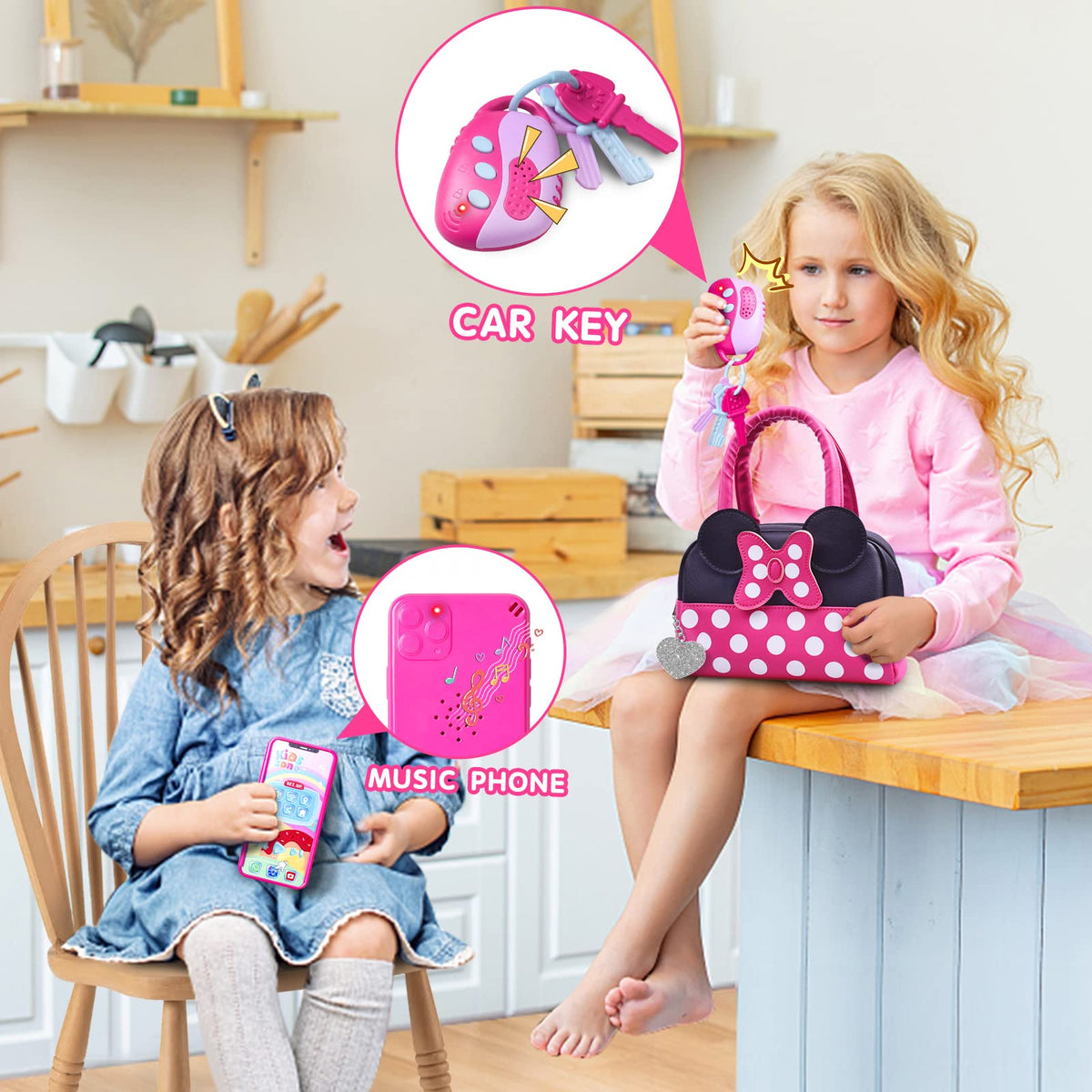 Kaodezhu Play Purse for Little Girls Toddler Purse Pretend - Kaodezhu Official Imagery - 6