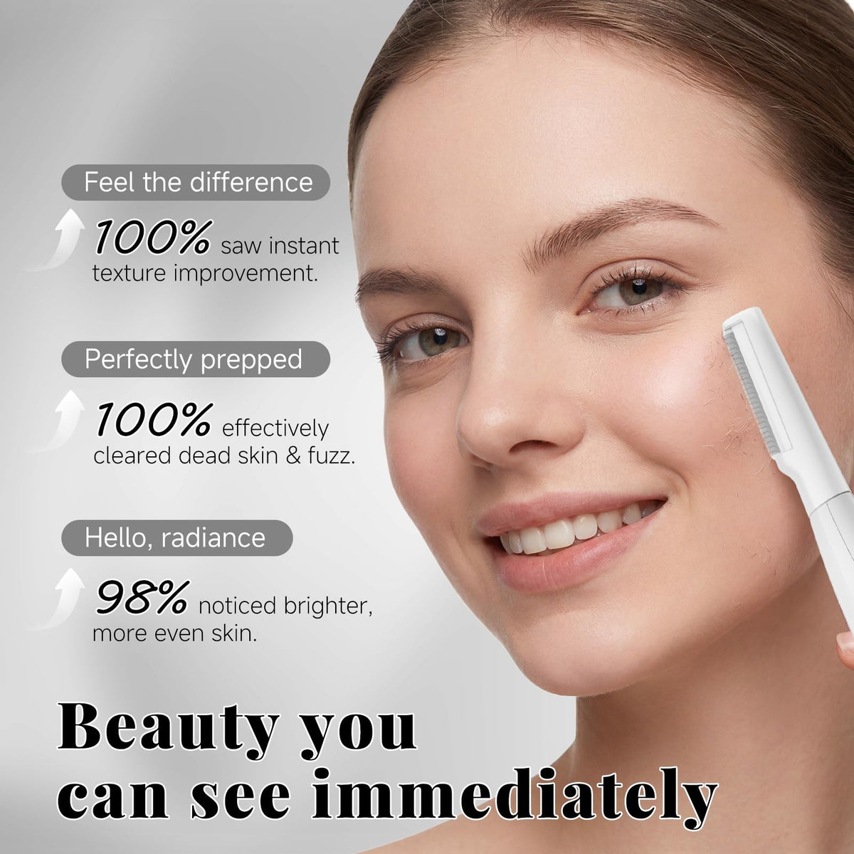 Sonic Dermaplane Razor for Women Face Peach Fuzz Removal - Cutemiss Official Imagery - 3