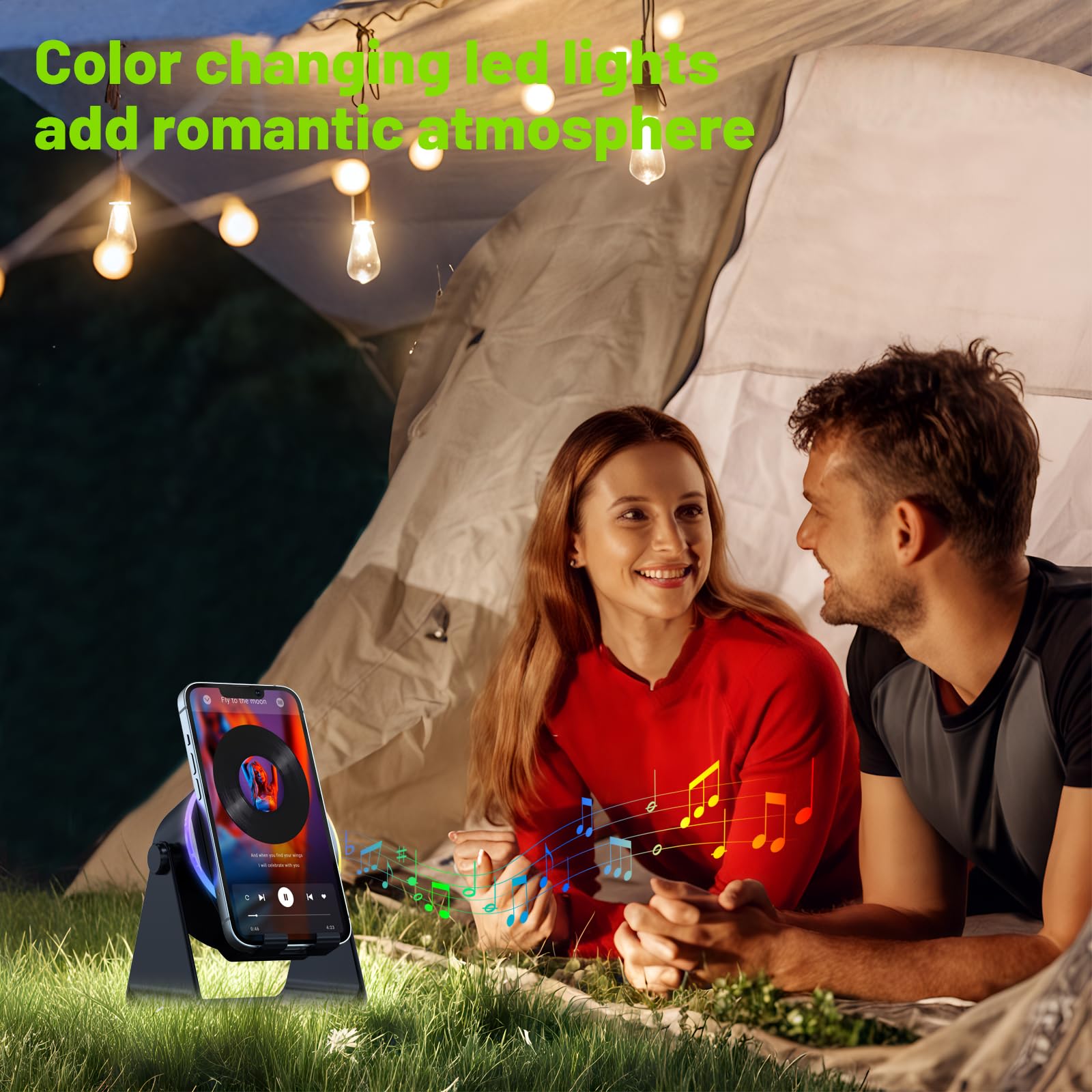 Dohelly Wireless Induction Speaker, Phone Stand with Bluetooth Sp by Dohelly - Angle View 7