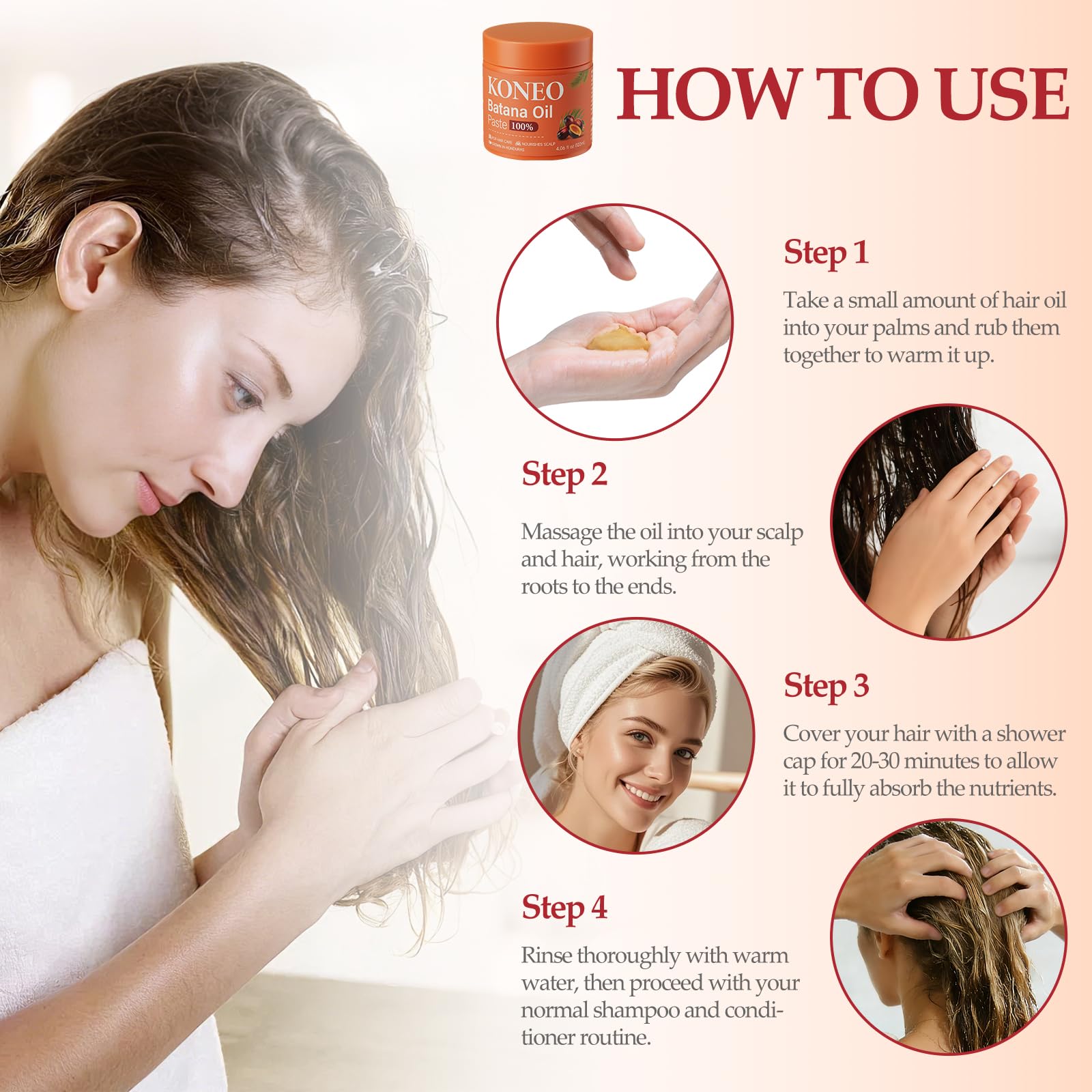 KONEO Hair Growth Cream for 100% Pure Batana Oil - Raw Batana Oil Paste from - KONEO Official Product View 4
