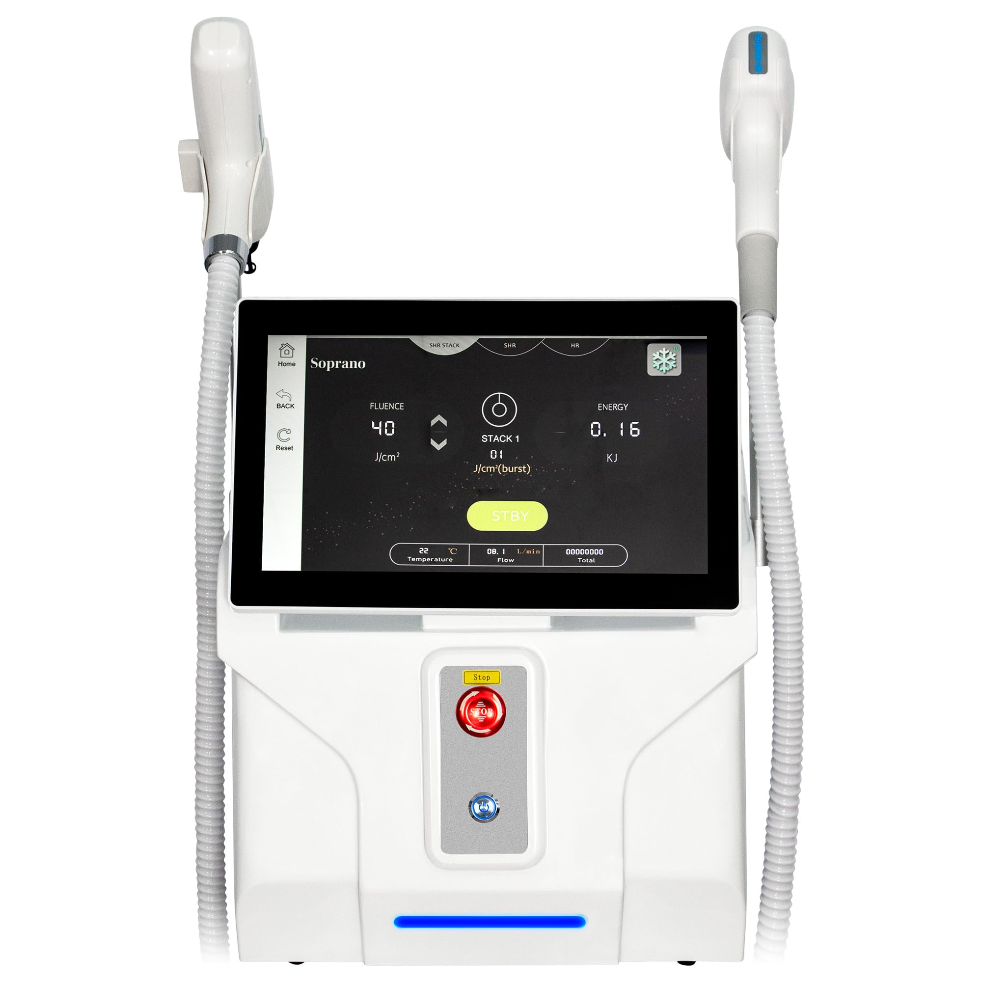 Generic 10-Bar 2-in-1 808nm laser hair removal machine with FAC Tech for effective, at-home beauty hair removal treatment.