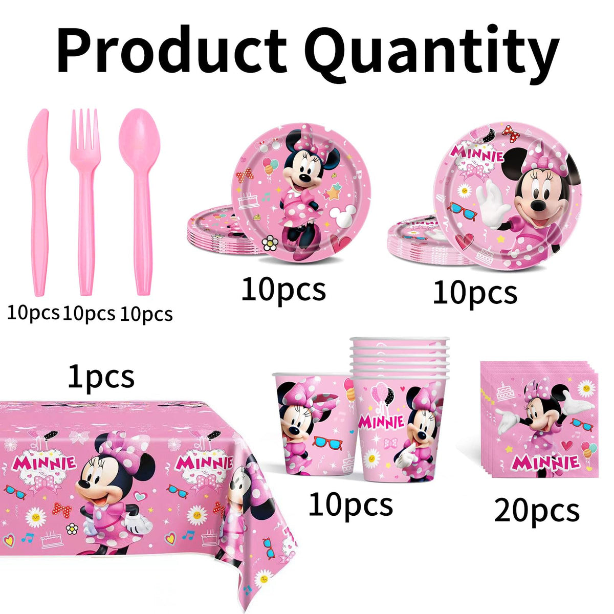 Cartoon Birthday Party Tableware Set Including 9 and 7 Paper - Trifoot Official Imagery - 8