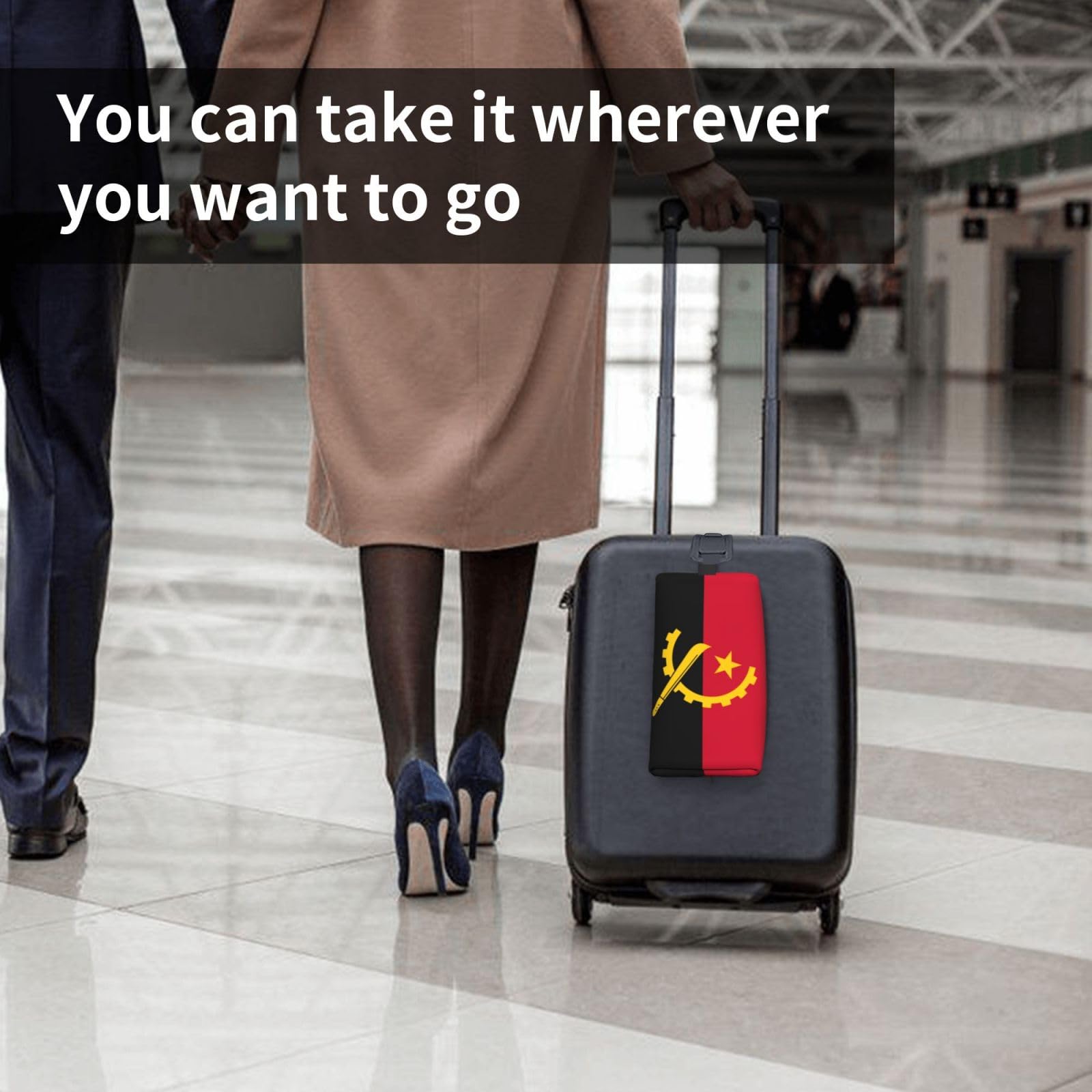 SXZVVBN Angola Flag Large Capacity Travel Toiletry Bag Durable Oxford Cloth Makeup Organizer Cosmetic Pouch