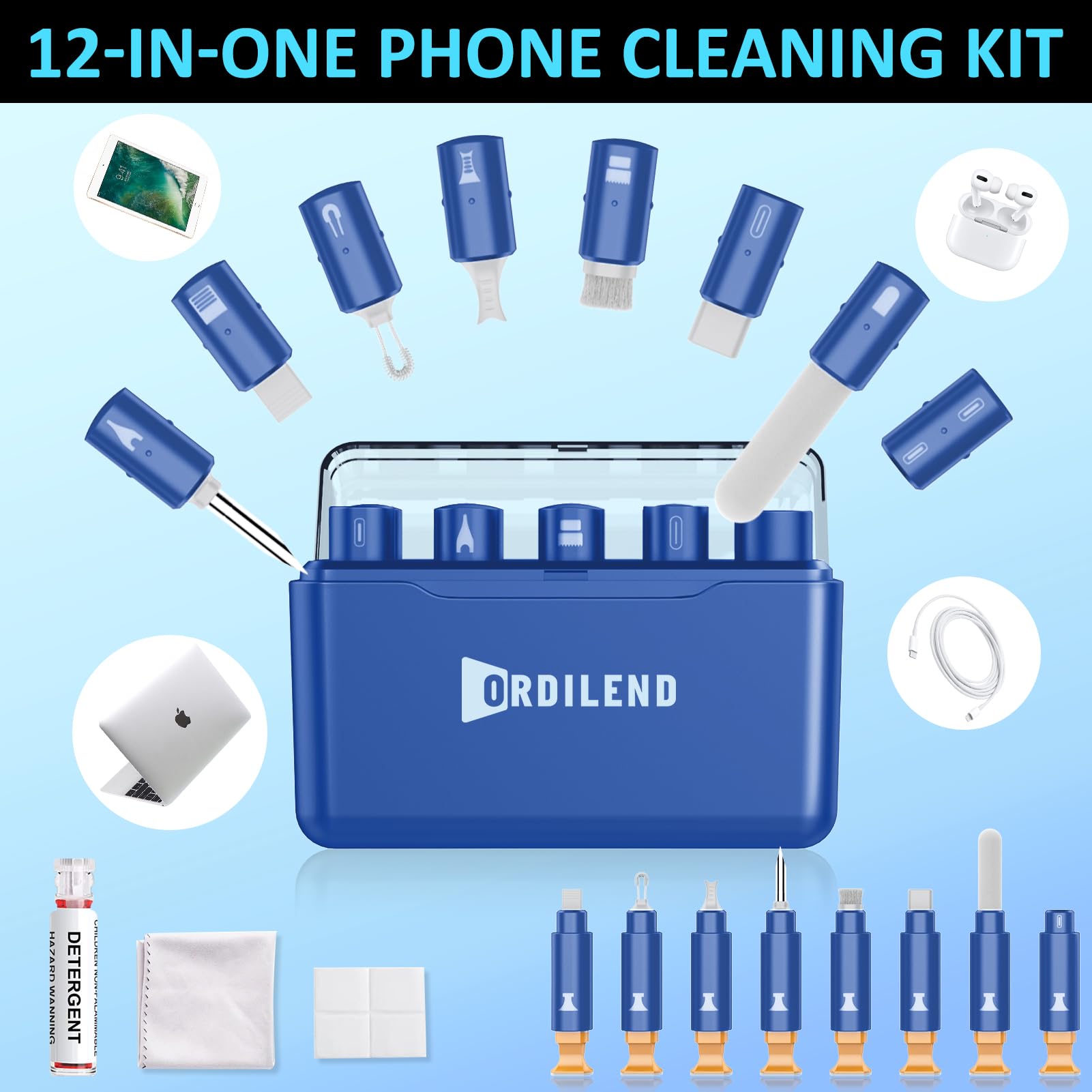 Ordilend iPhone Cleaning Kit for Charging Port Cleaner AirPod Pho - Ordilend Official Product View 2