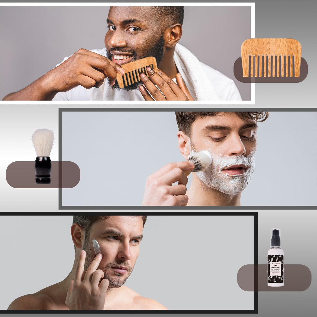 Spa Gifts for Men 10pc Charcoal Bath and Body Gift Set for - ArioseMonde Official Imagery - 6