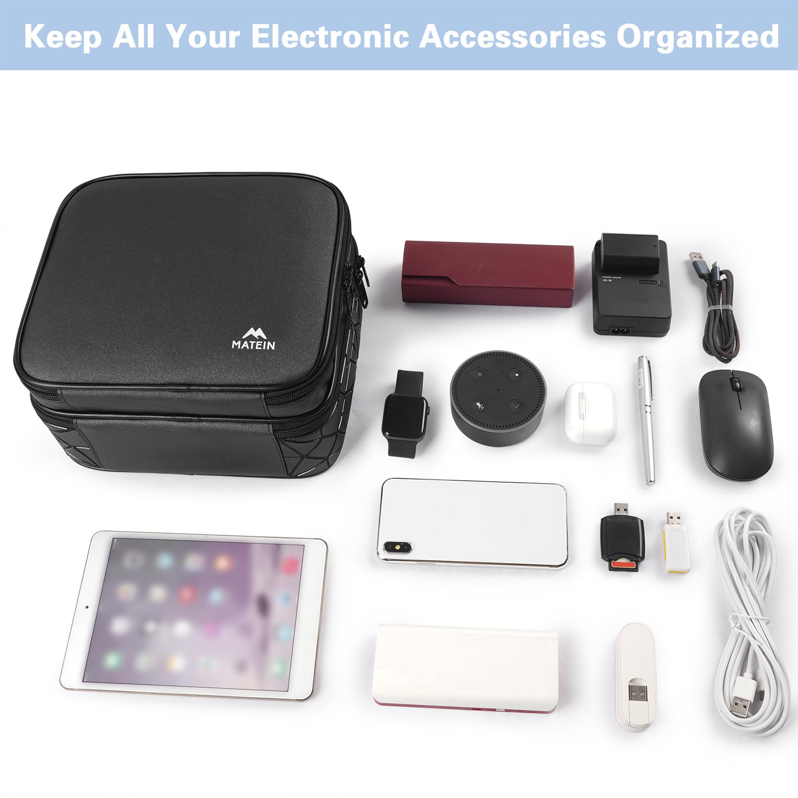 MATEIN Cable Organizer Bag, Travel Electronic Storage Cord Organi - MATEIN Official Product View 8