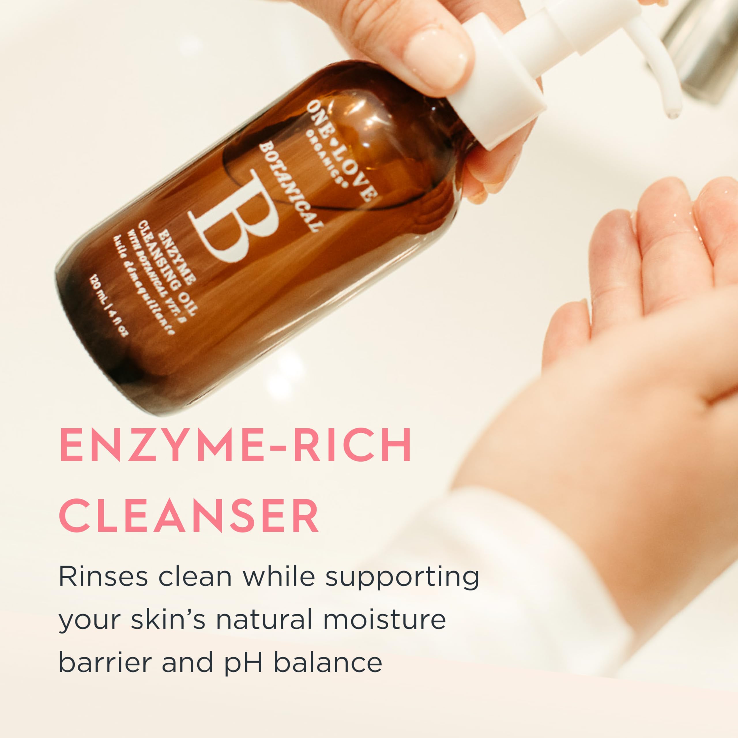 One Love Organics Botanical B Enzyme Cleansing Oil Hydrating - One Love Organics Official Imagery - 4
