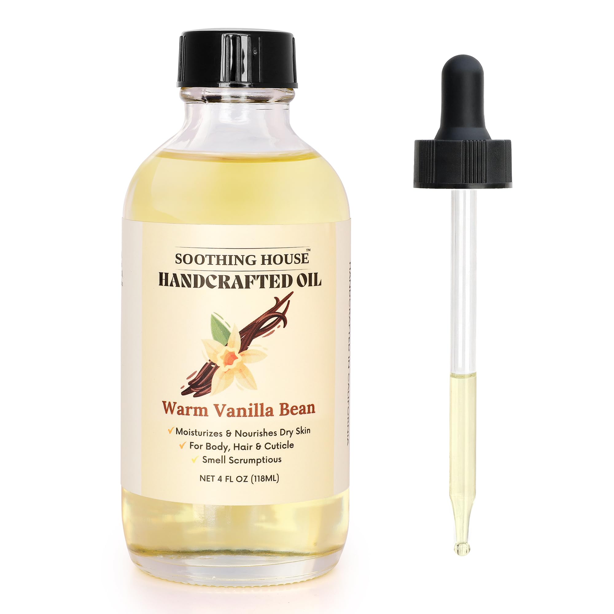 Warm Vanilla Bean Body Oil - Soothing House Official Product Imagery - 1