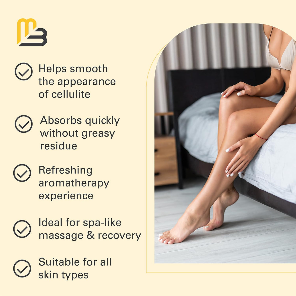 Anti Cellulite Massage Oil for Massage Therapy with Collagen - M3 Naturals Official Imagery - 5