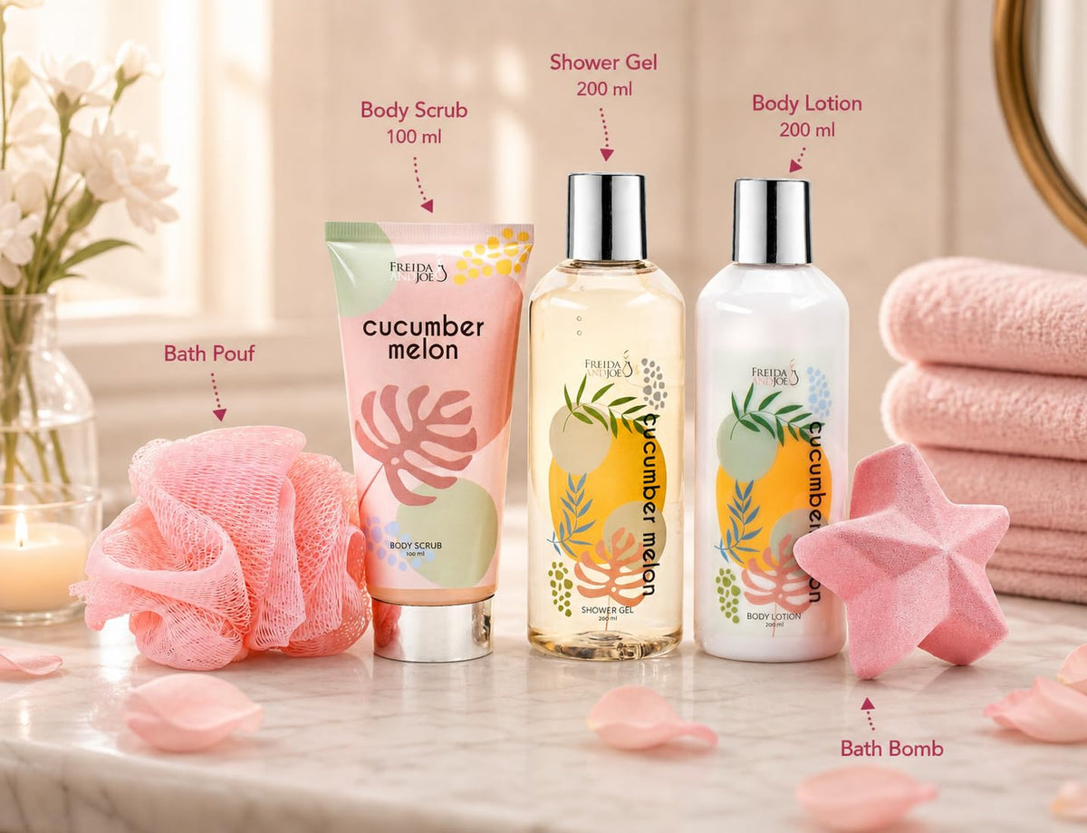 Fragrance Bath Body Cucumber Melon Spa Gift Box for Women - Freida and Joe Official Imagery - 3
