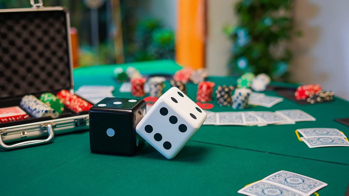 Jumbo Decorative Dice Set of 2 Large Black and White Dice - Olivia Martini Official Imagery - 3
