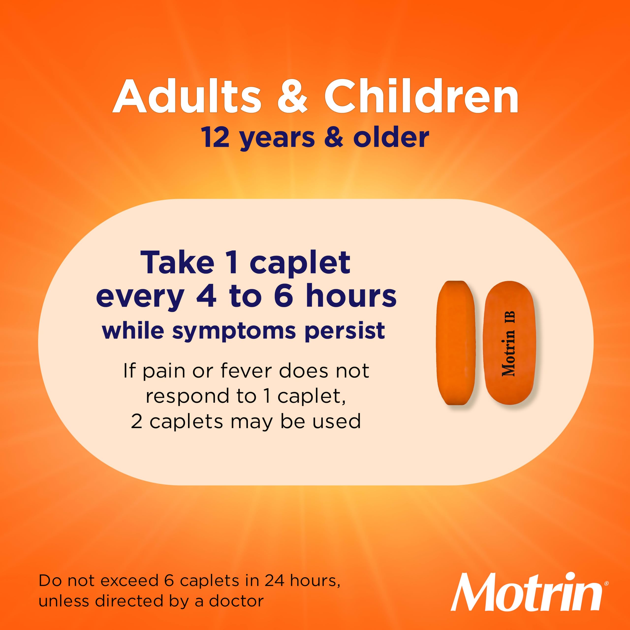 Motrin IB Ibuprofen 200mg Pain Reliever 225 Tablets