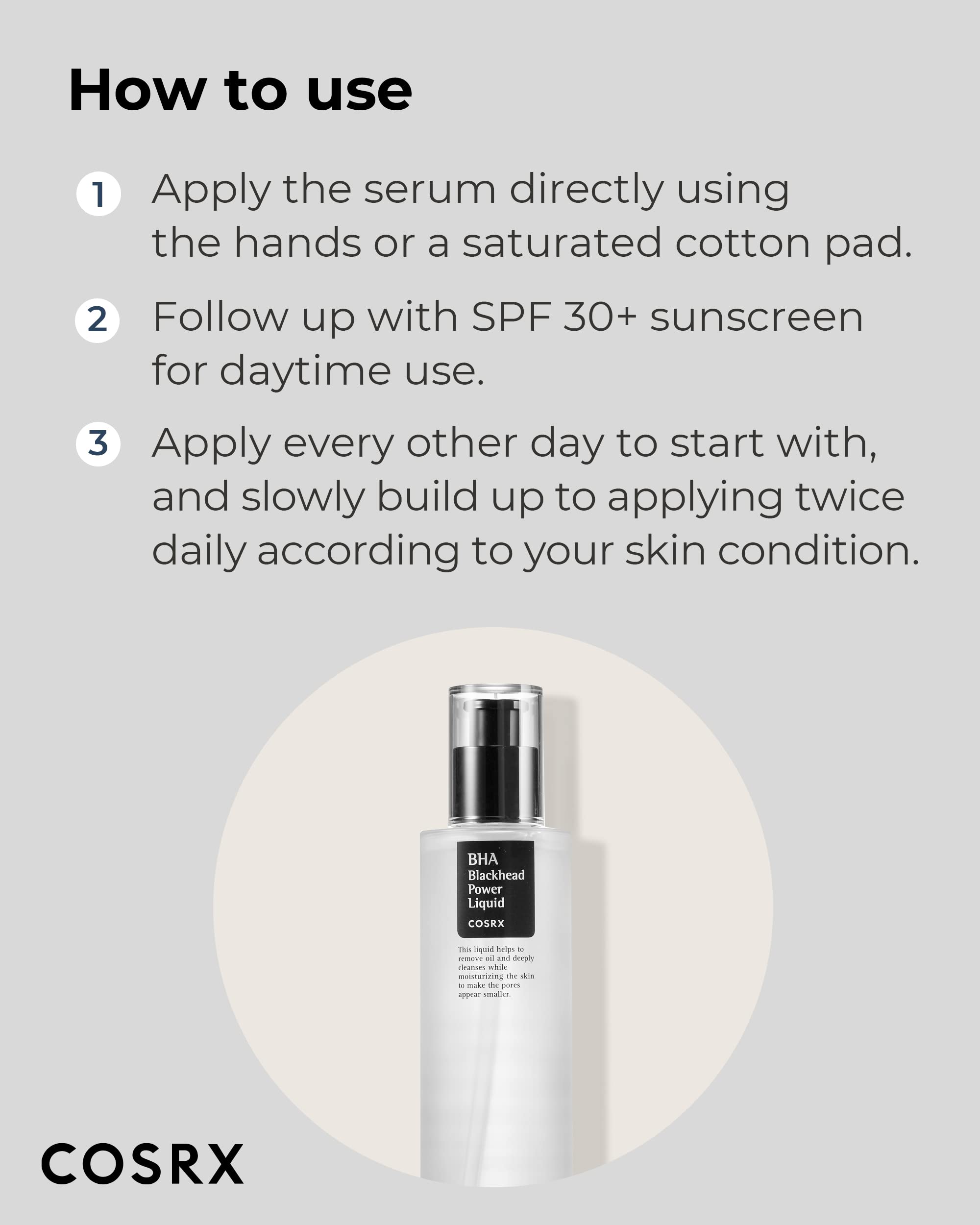 COSRX Niacinamide 2% + BHA 4% Blackhead Exfoliant Korean Toner, - COSRX