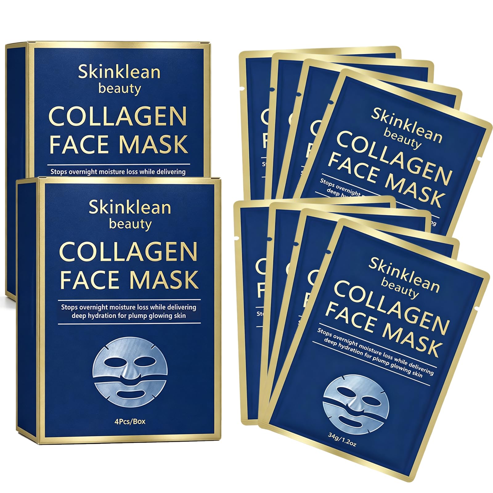 Collagen Face Mask Deep Hydration Refreshing and Light - Skinklean Beauty Official Product Imagery - 1