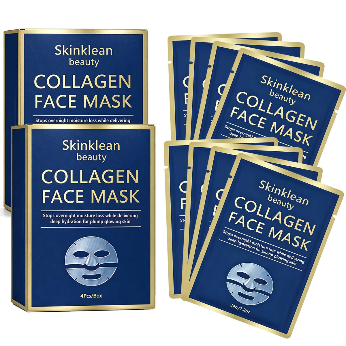 Collagen Face Mask Deep Hydration Refreshing and Light - Skinklean Beauty Official Product Imagery - 2