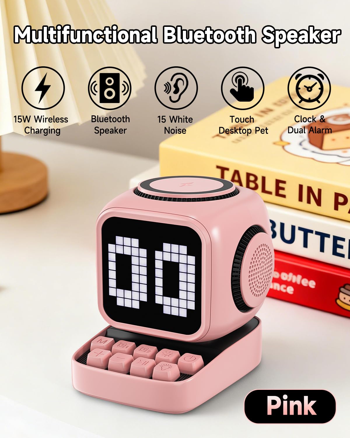 Retro Robot 5 in 1 Bluetooth Speaker 15W Wireless Charger - ALYNIC Official Imagery - 3