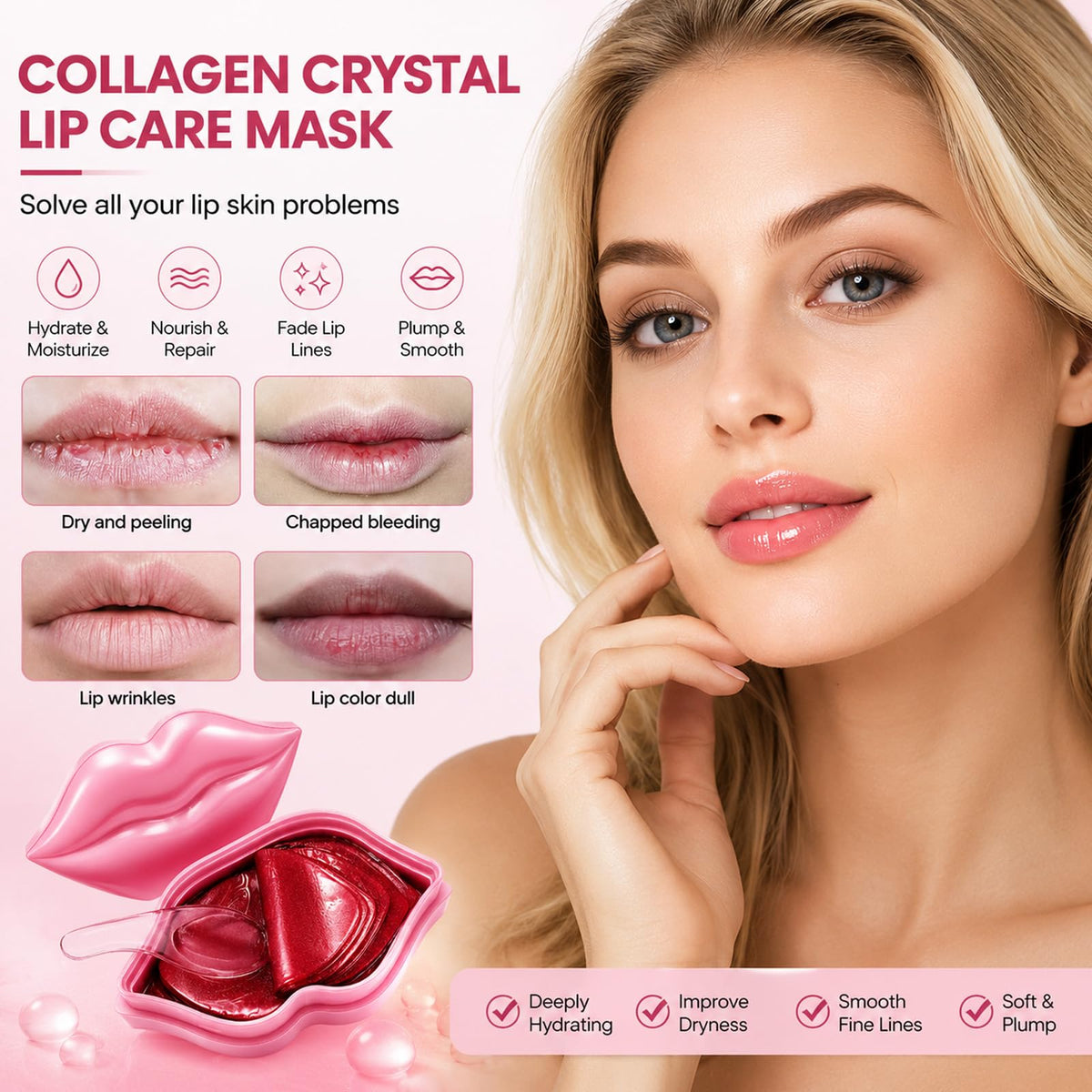 20Pcs Moisturizing Plumping Lip Masks Overnight Lip Sleeping - Miniling Official Product Imagery - 8