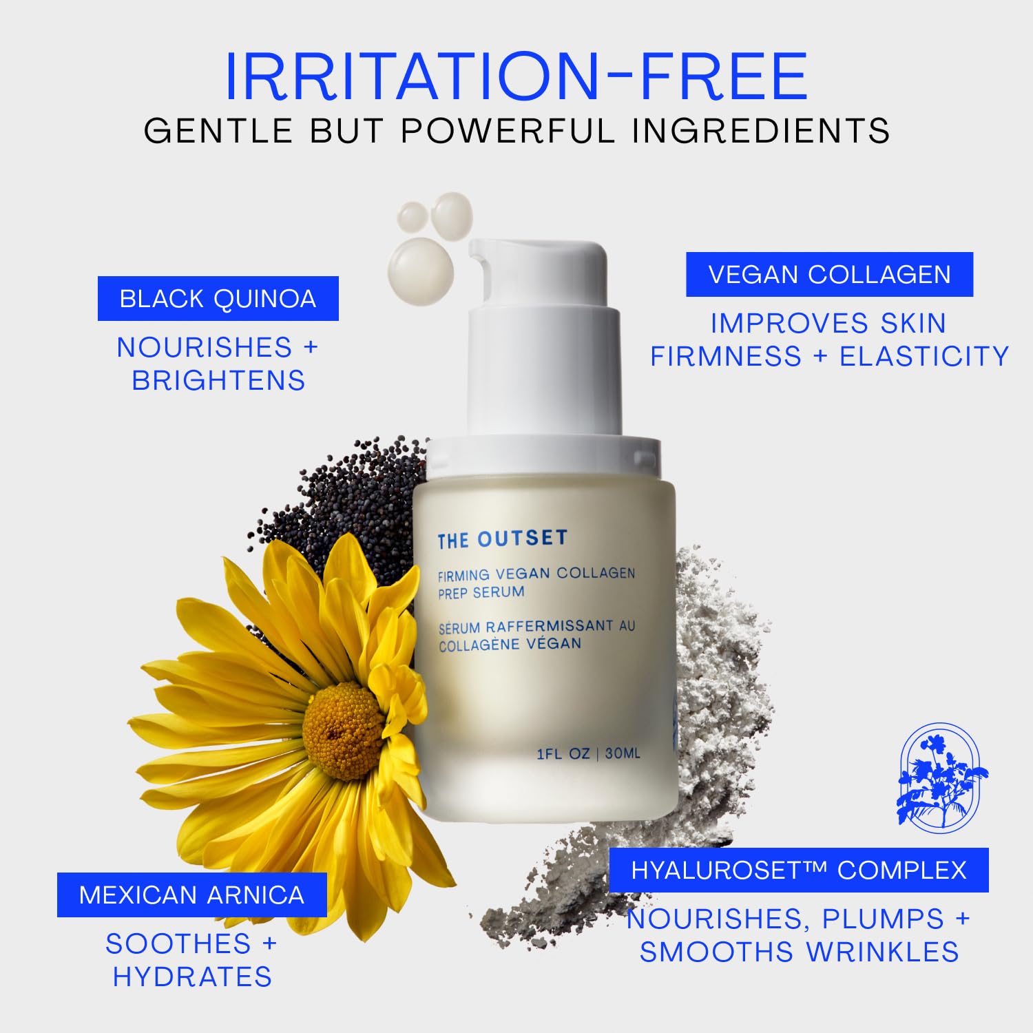 The Outset Firming Vegan Collagen Face Serum, 1 fl oz - The Outset