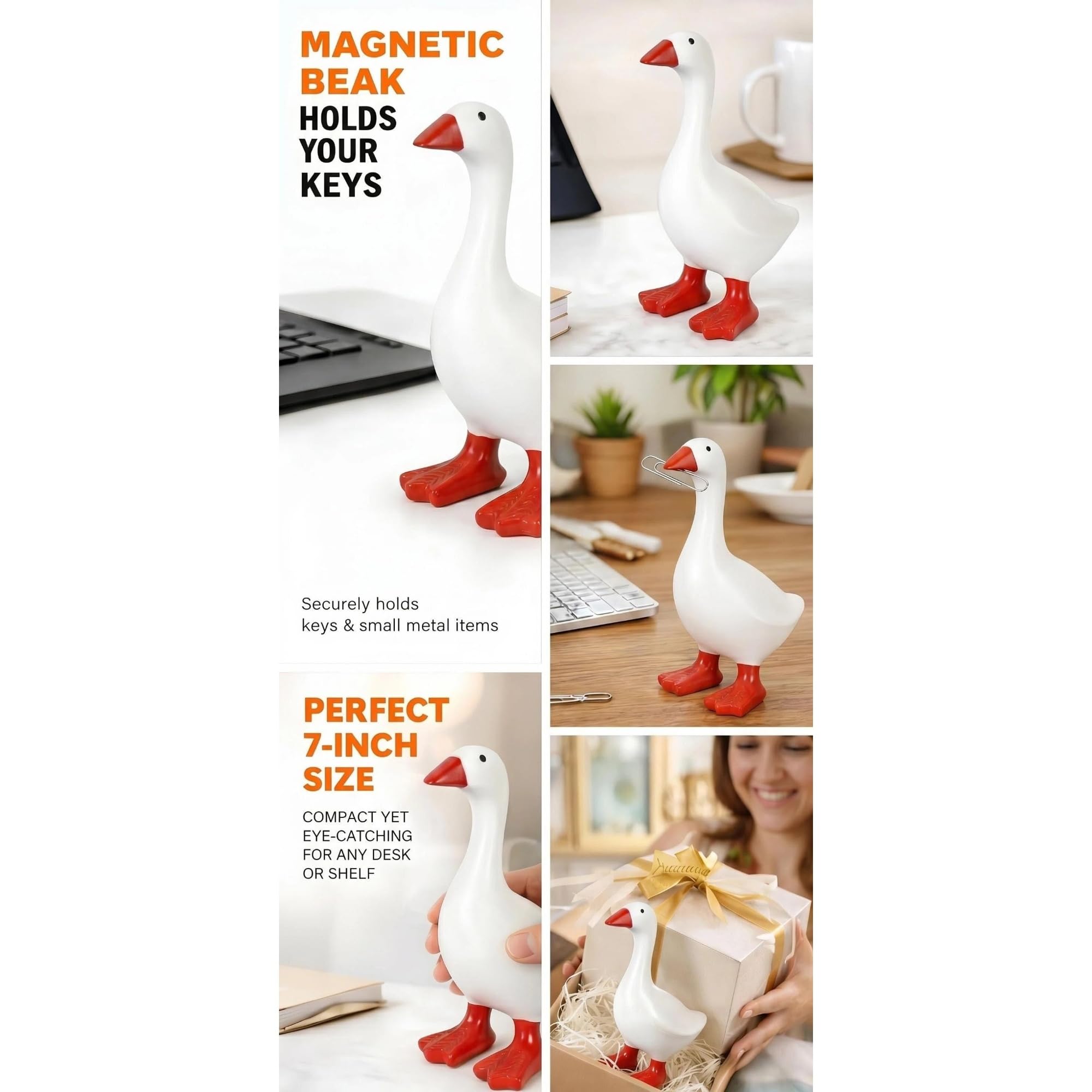 Desk Goose 7 Inch Mini Desktop Goose Statue Office Desk Decor - Generic Official Product View 5