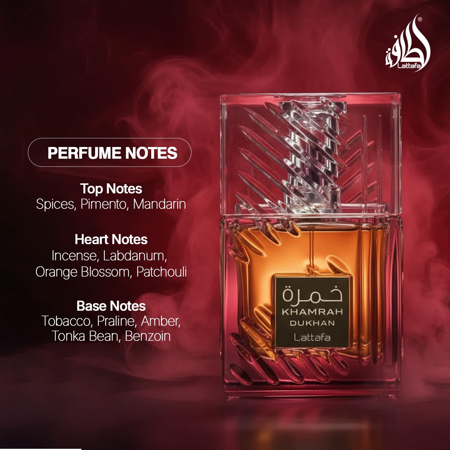 Lattafa Khamrah Dukhan for Unisex Eau de Parfum Spray 3 4 - Lattafa Official Imagery - 5