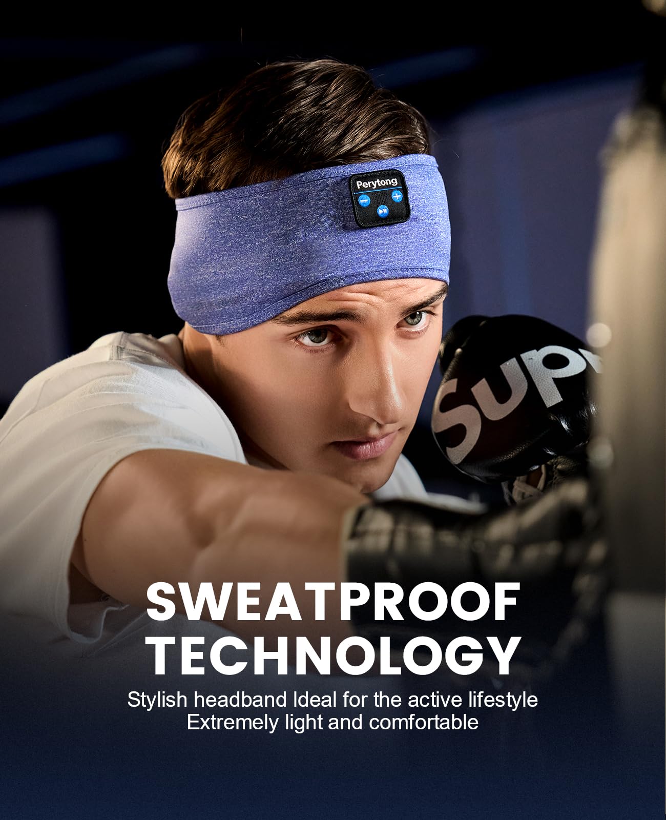 Perytong Sleep Headphones Bluetooth Sleeping Headband, Ultra-Soft for - View 2