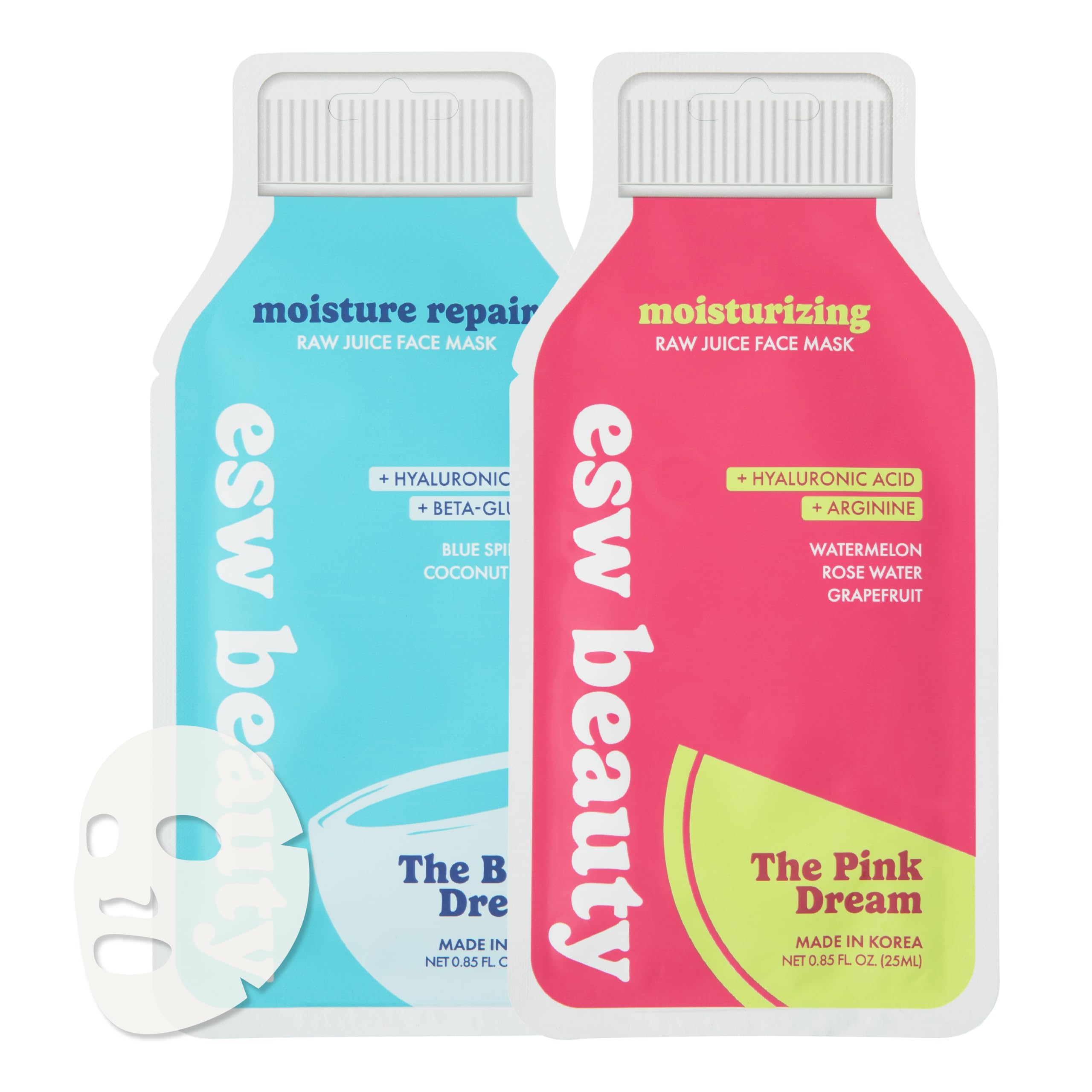 ESW Beauty Face Masks Set, The Pink Dream &amp; Blue Dream, 2 - ESW Beauty