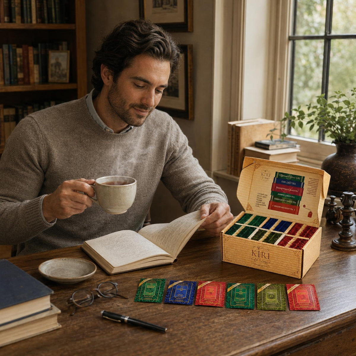 Book Lovers Tea Collection Assorted Premium Tea Bags Book - Kiri & Sons Official Imagery - 8