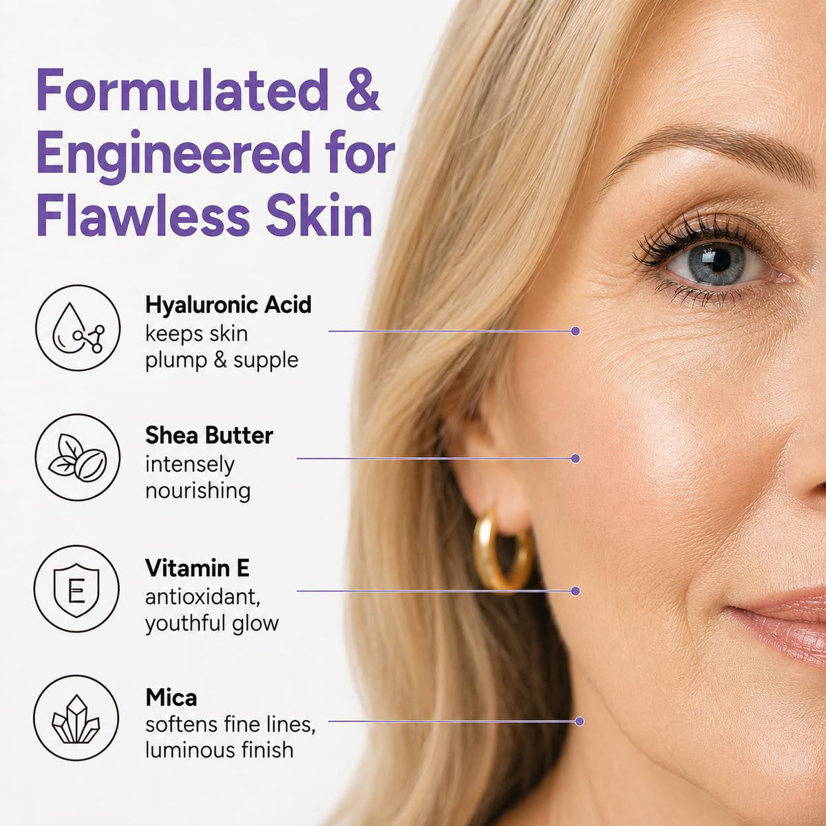 Color Changing Liquid Foundation Makeup for Mature Skin - Facelove Official Imagery - 8