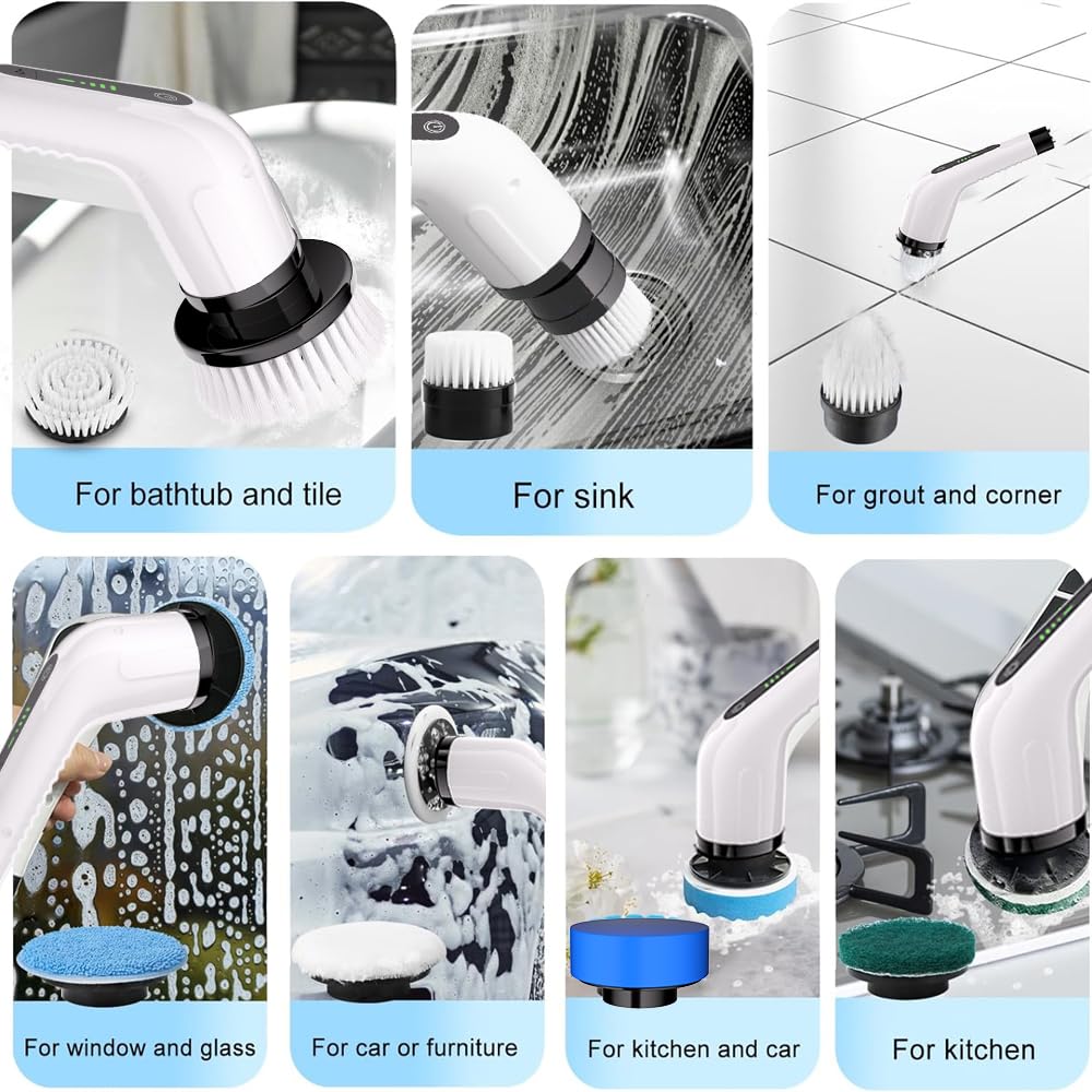 Electric Spin Scrubber Full Body Waterproof Cordless - Bamifun Official Imagery - 6
